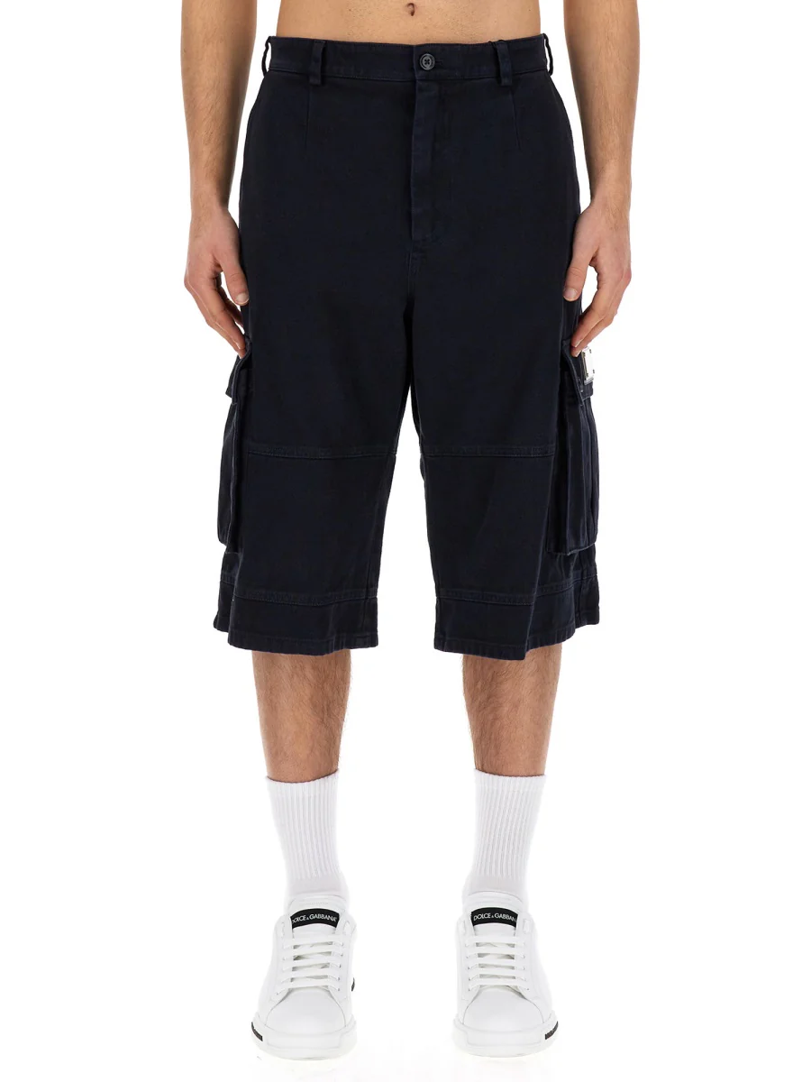 DOLCE & GABBANA Cotton Cargo Bermuda Shorts