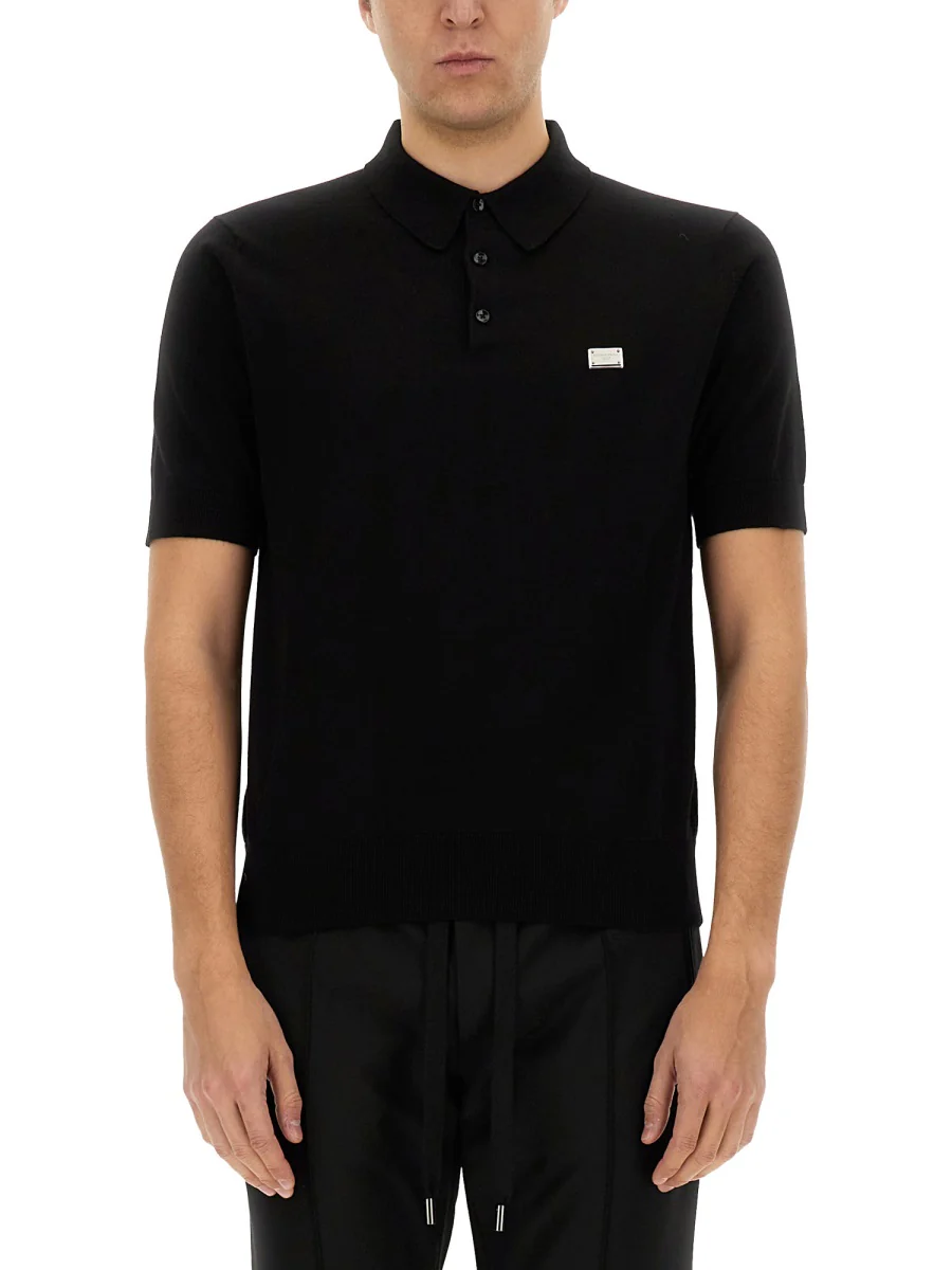 DOLCE & GABBANA Cotton Polo-shirt with Logo Tag for Men