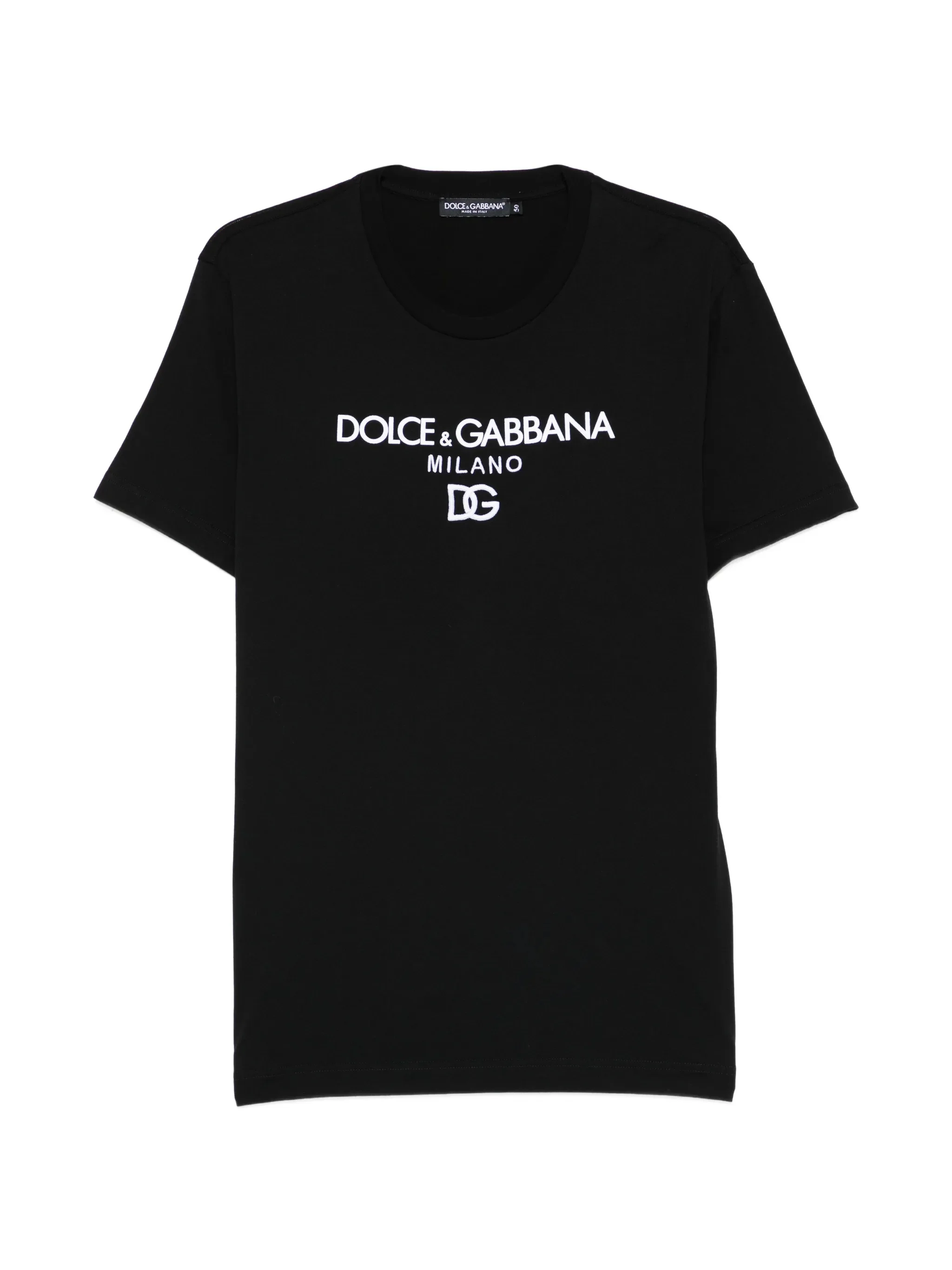 DOLCE & GABBANA Cotton T-shirt with DG Embroidery for Men - Image 2