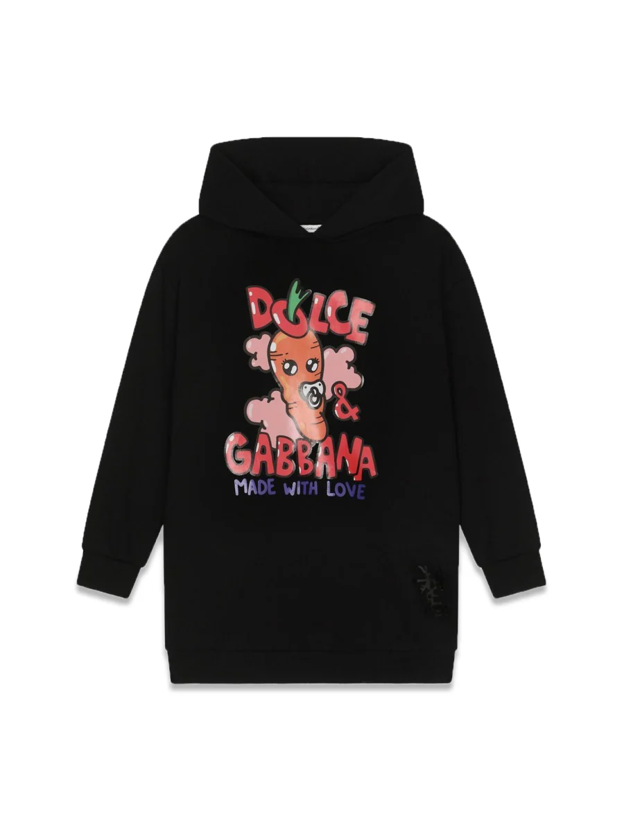 DOLCE & GABBANA DG Cotton-blend Hooded Dress