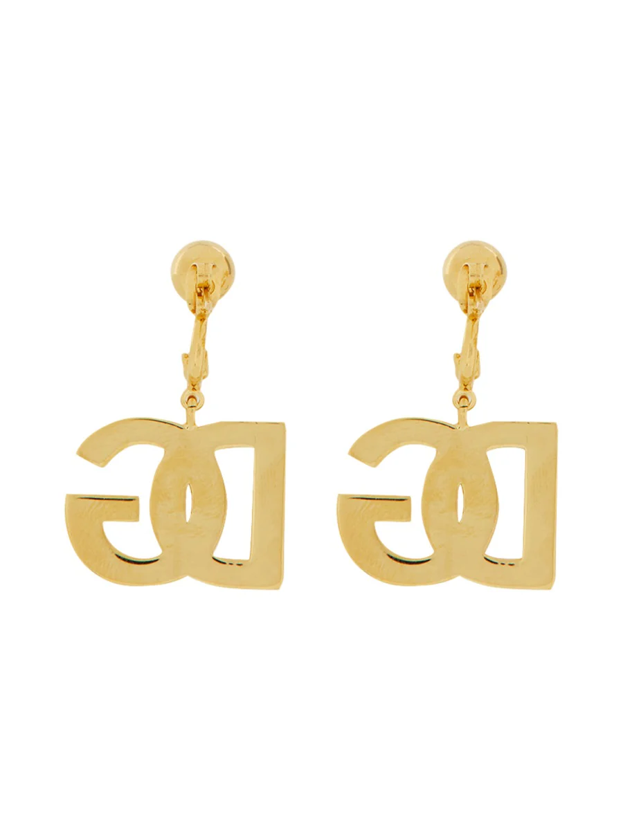 DOLCE & GABBANA DG-logo Clip-on Drop Earrings - Image 7