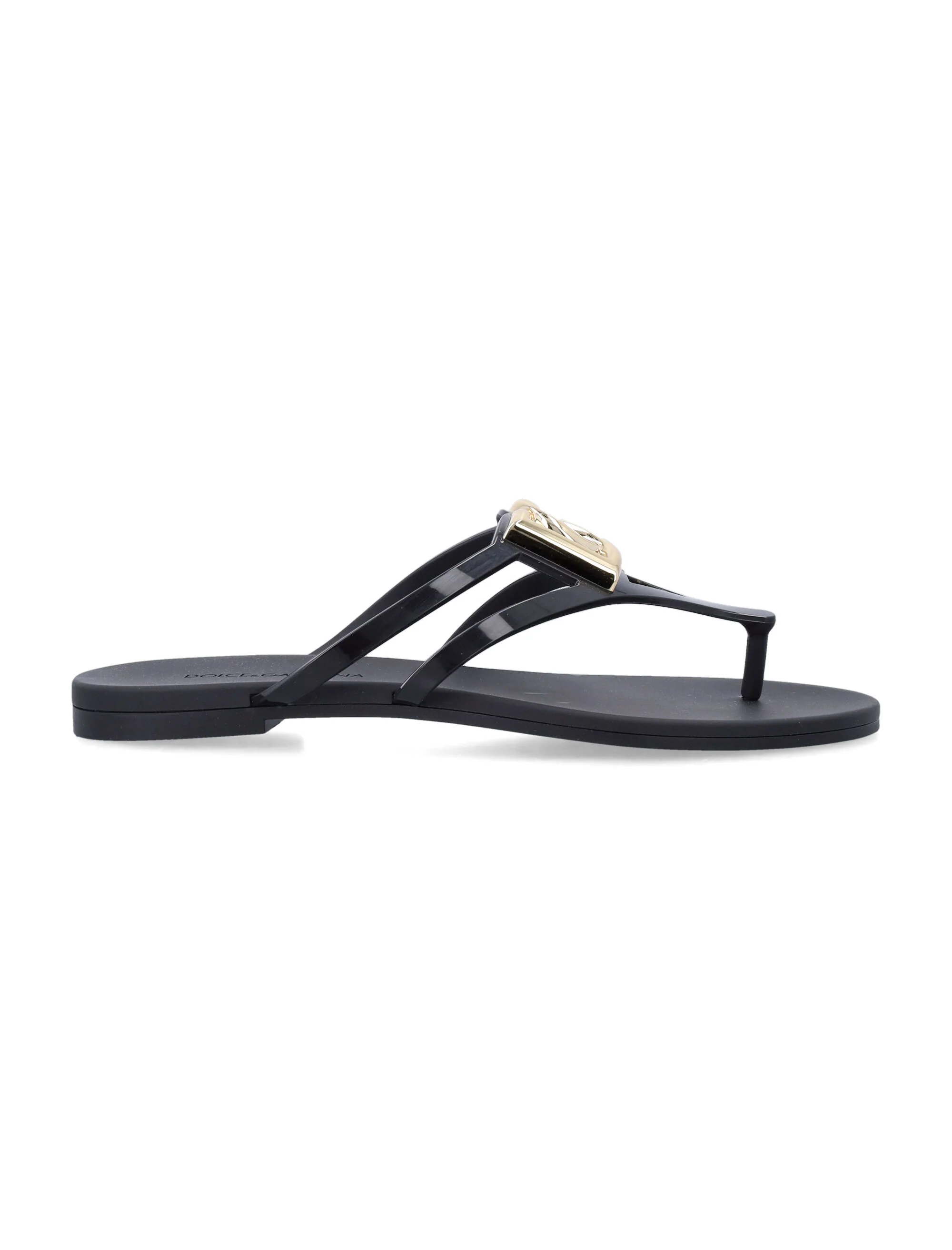Dolce & Gabbana DG Logo Embossed Flat Sandals - Women's Size Options Available