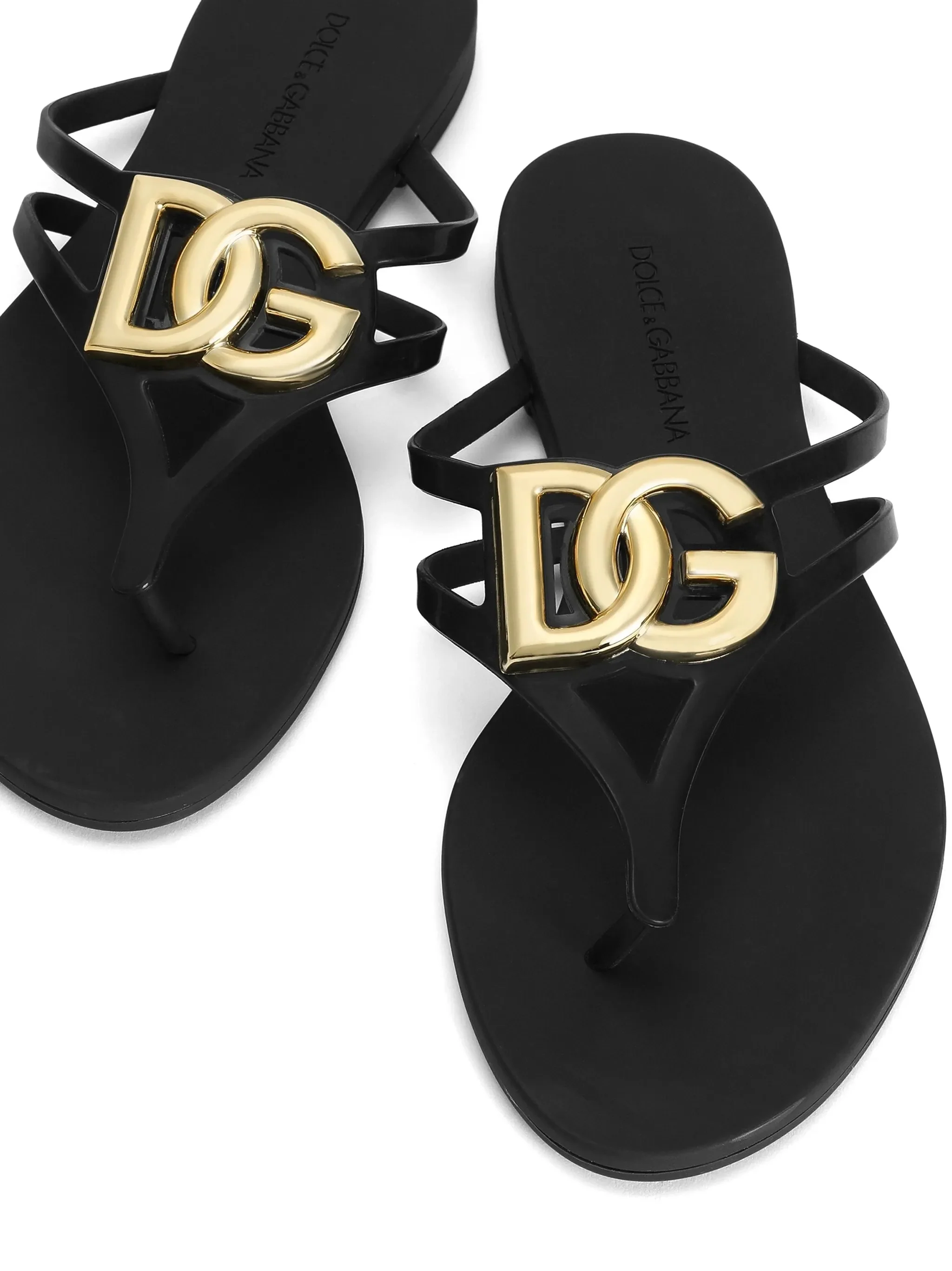 Dolce & Gabbana DG Logo Embossed Flat Sandals - Women's Size Options Available - Image 7