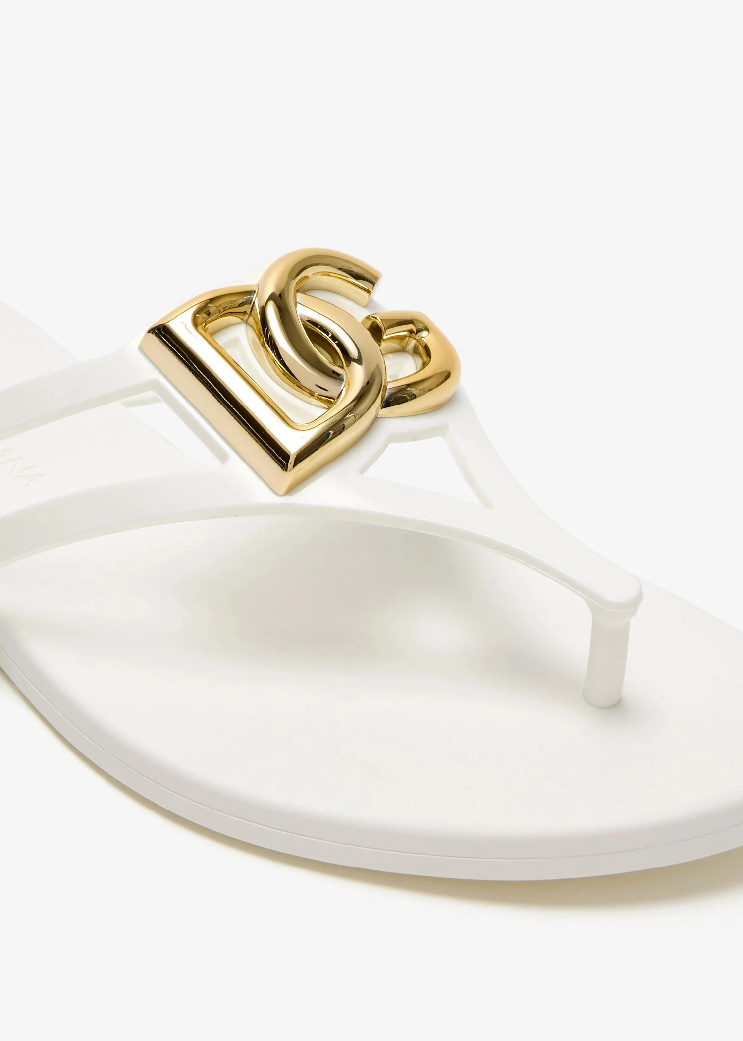 Dolce & Gabbana DG Logo Embossed Rubber Sole Sandals - Image 2