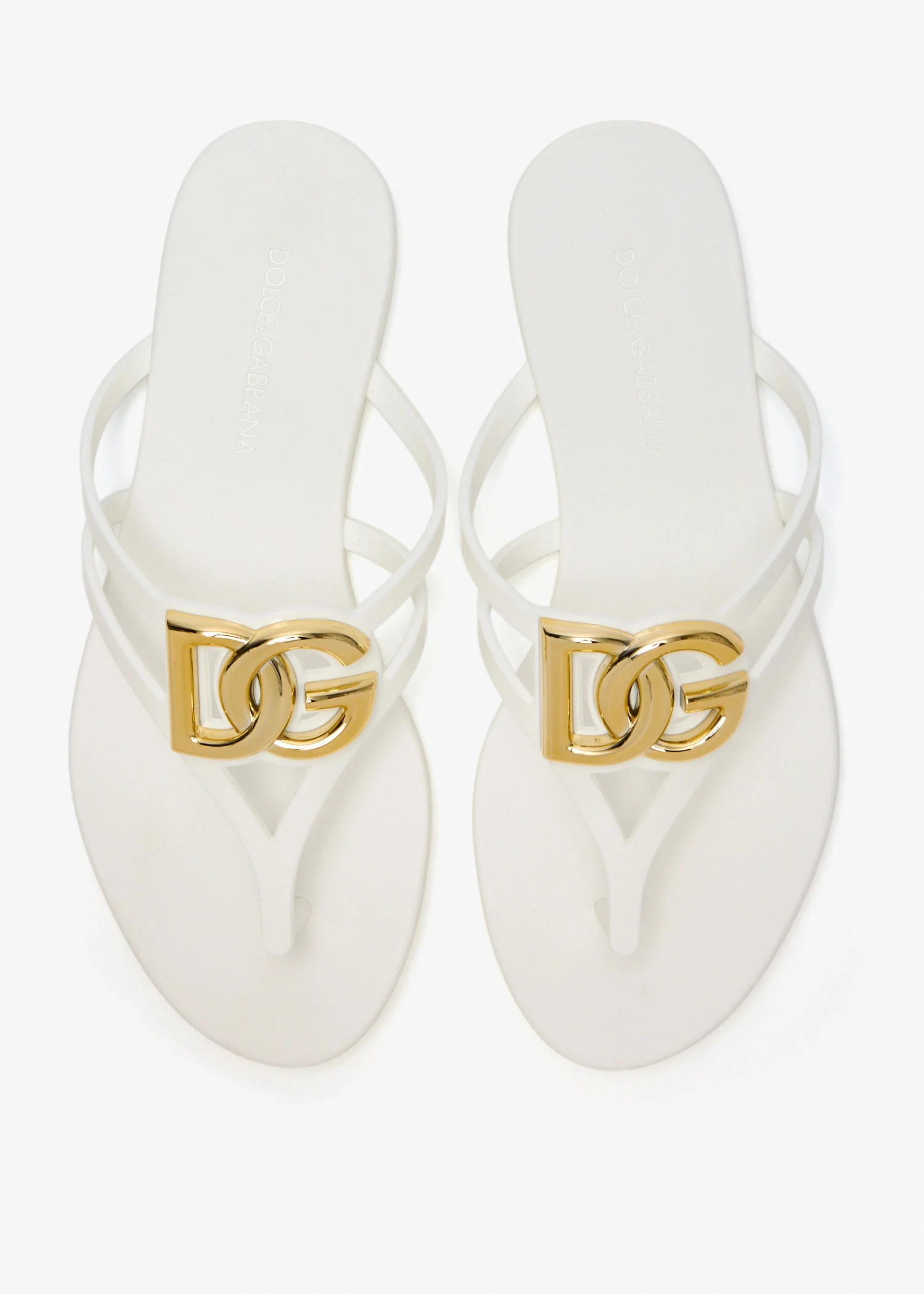 Dolce & Gabbana DG Logo Embossed Rubber Sole Sandals - Image 4