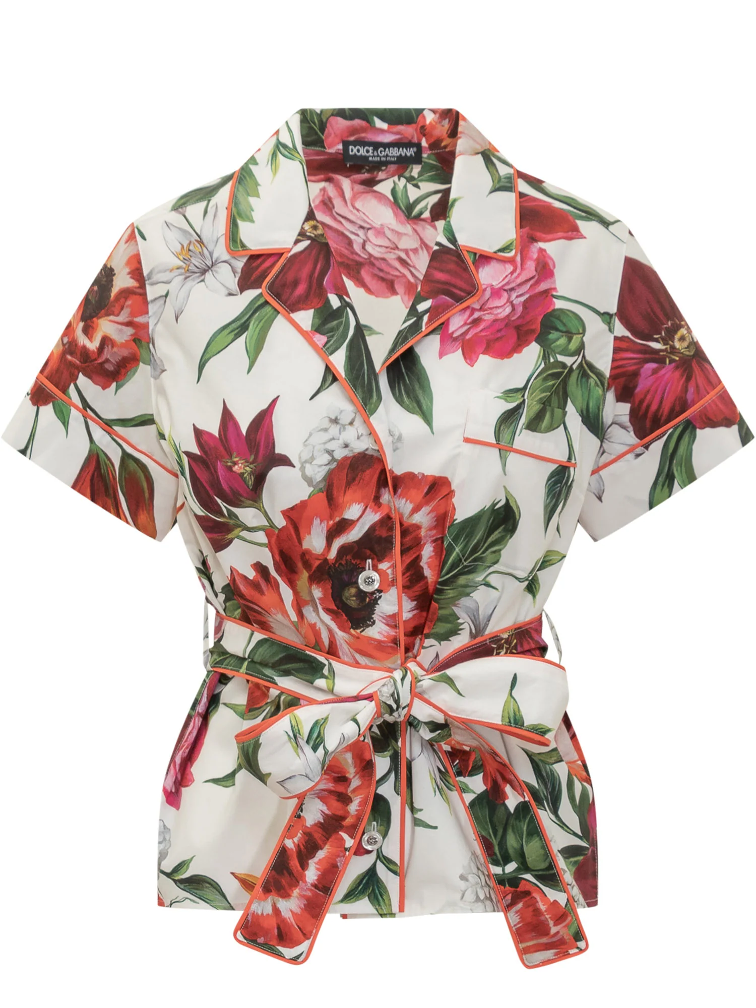 Dolce & Gabbana Elegant Floral Print Button-Up Shirt - FW25
