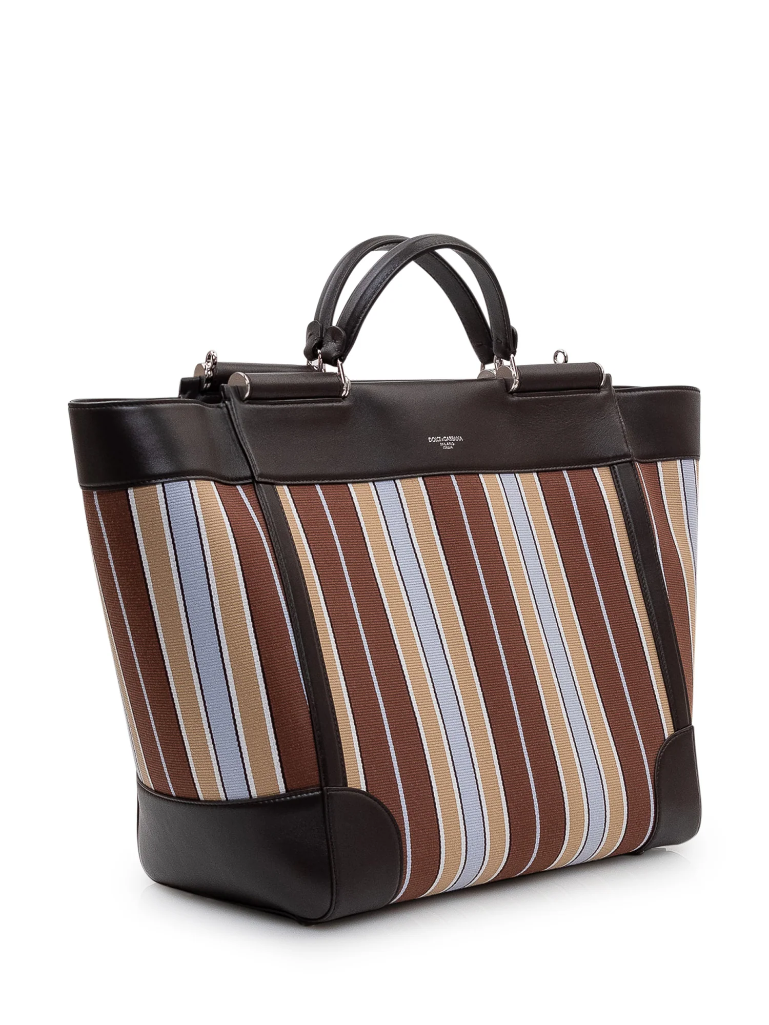 Dolce & Gabbana Elegant Handbag with Striped Motif - Image 3