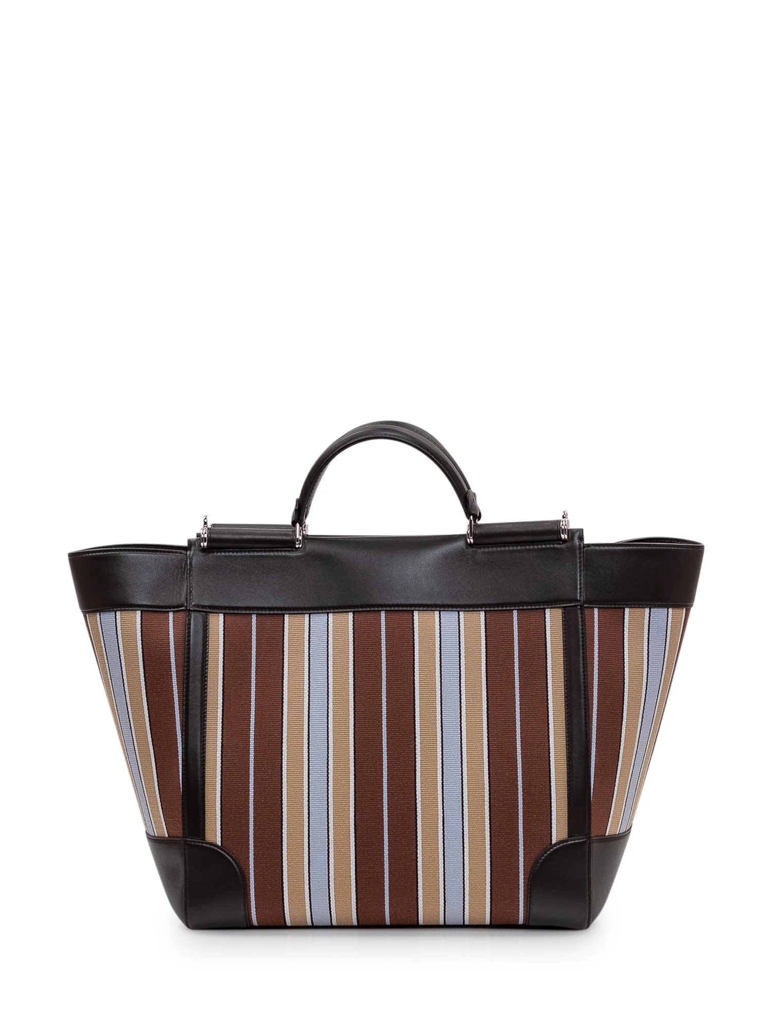 Dolce & Gabbana Elegant Handbag with Striped Motif - Image 4