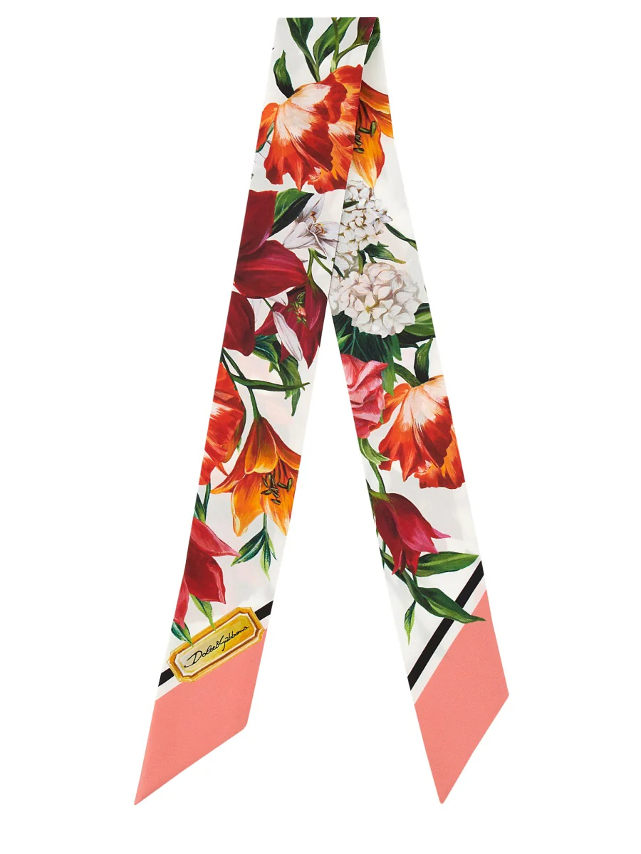Dolce & Gabbana Elegant Mini Twill Foulard - 100 CM X 6 CM