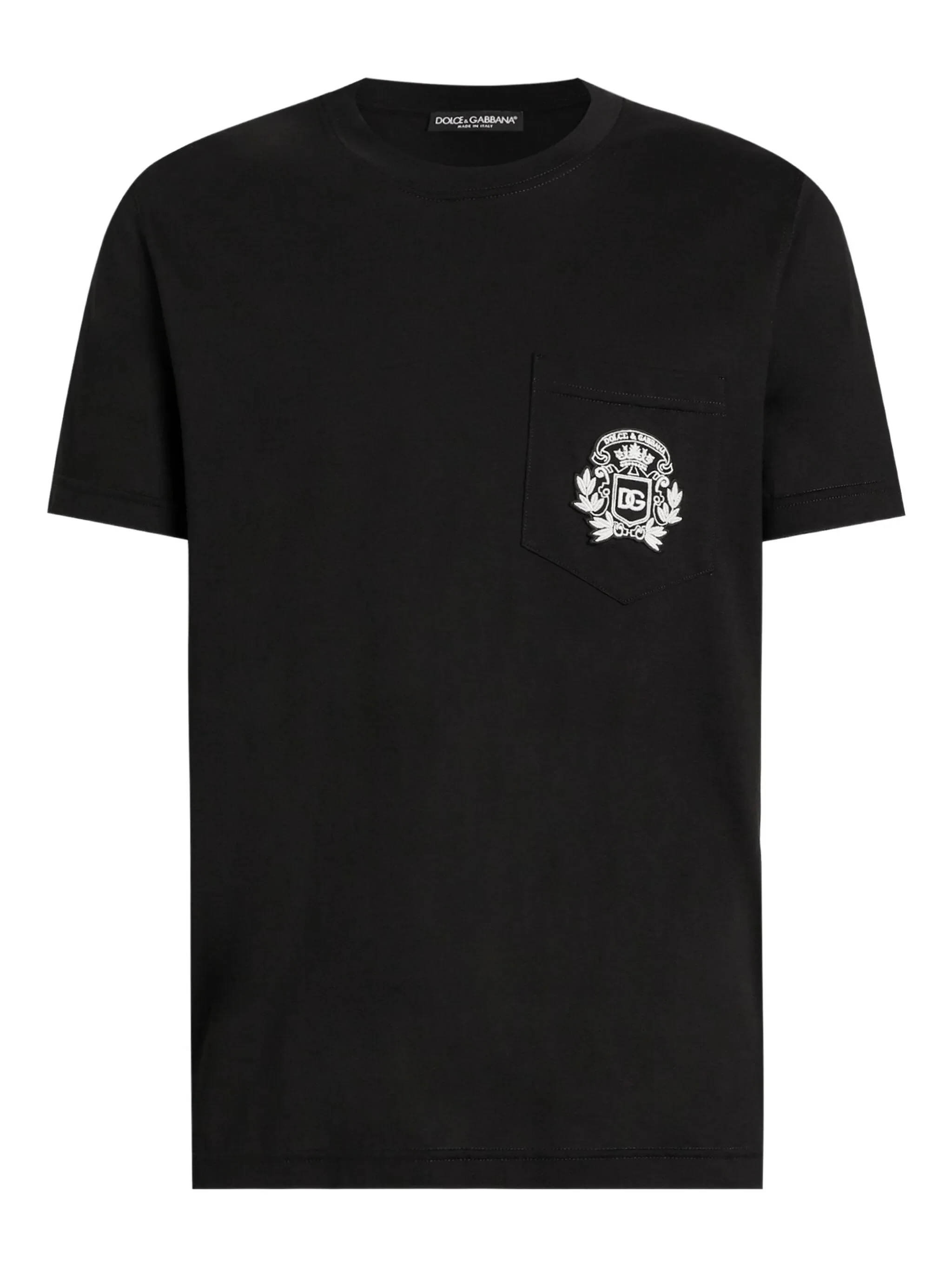 Dolce & Gabbana Embroidered Cotton T-Shirt with Pocket Size 48