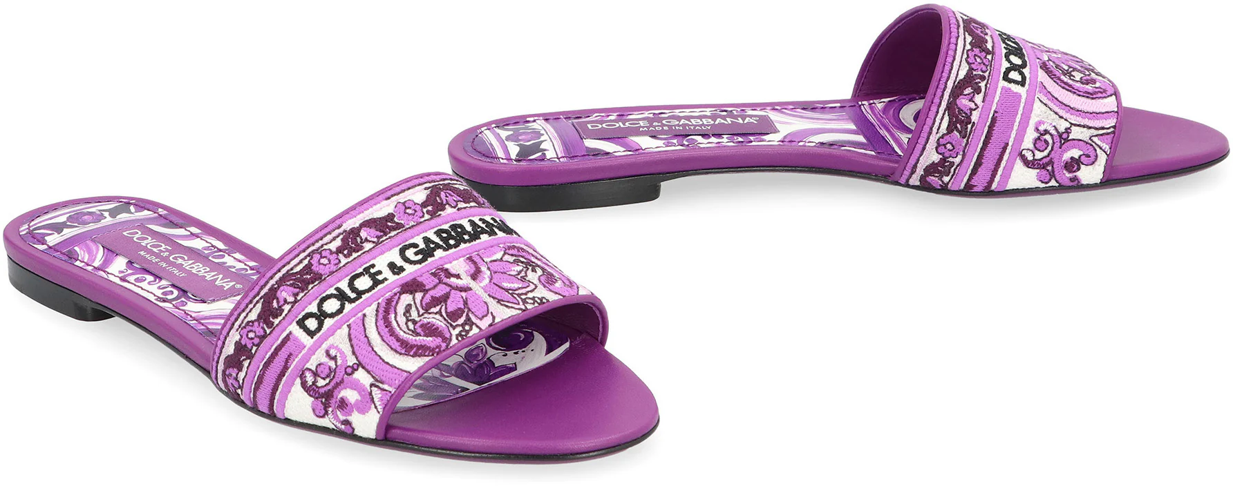 Dolce & Gabbana Embroidered Slides - Image 3