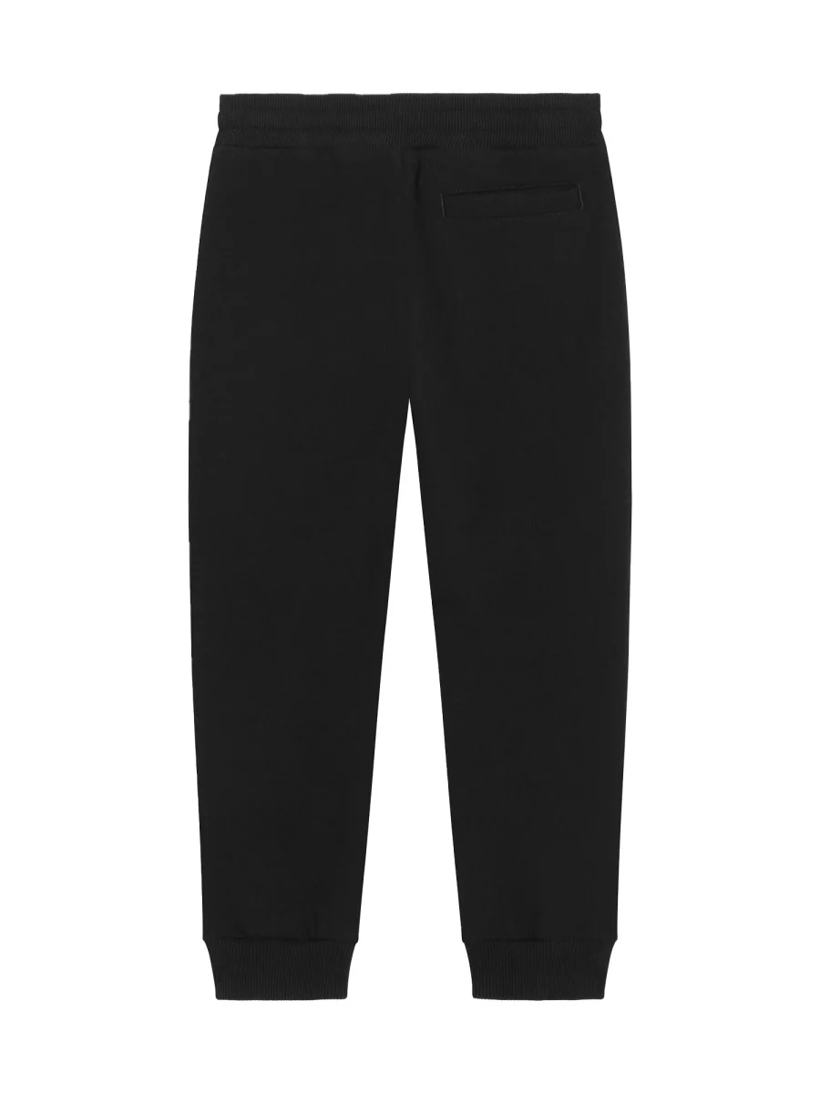 DOLCE & GABBANA Fleece Trousers with DG Majolica-print Embossed Logo - Image 2