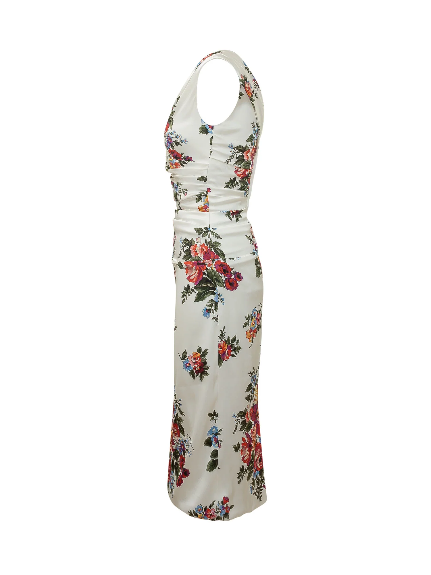 Dolce & Gabbana Floral Print Suit with Sleek Draped Detail - Image 3