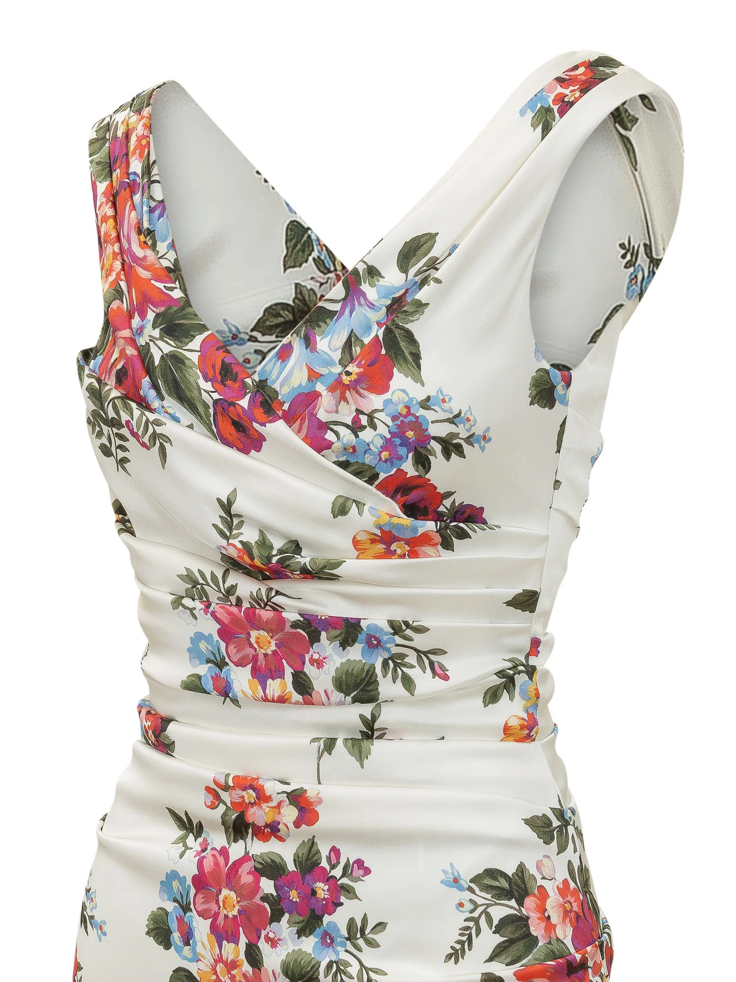 Dolce & Gabbana Floral Print Suit with Sleek Draped Detail - Image 4