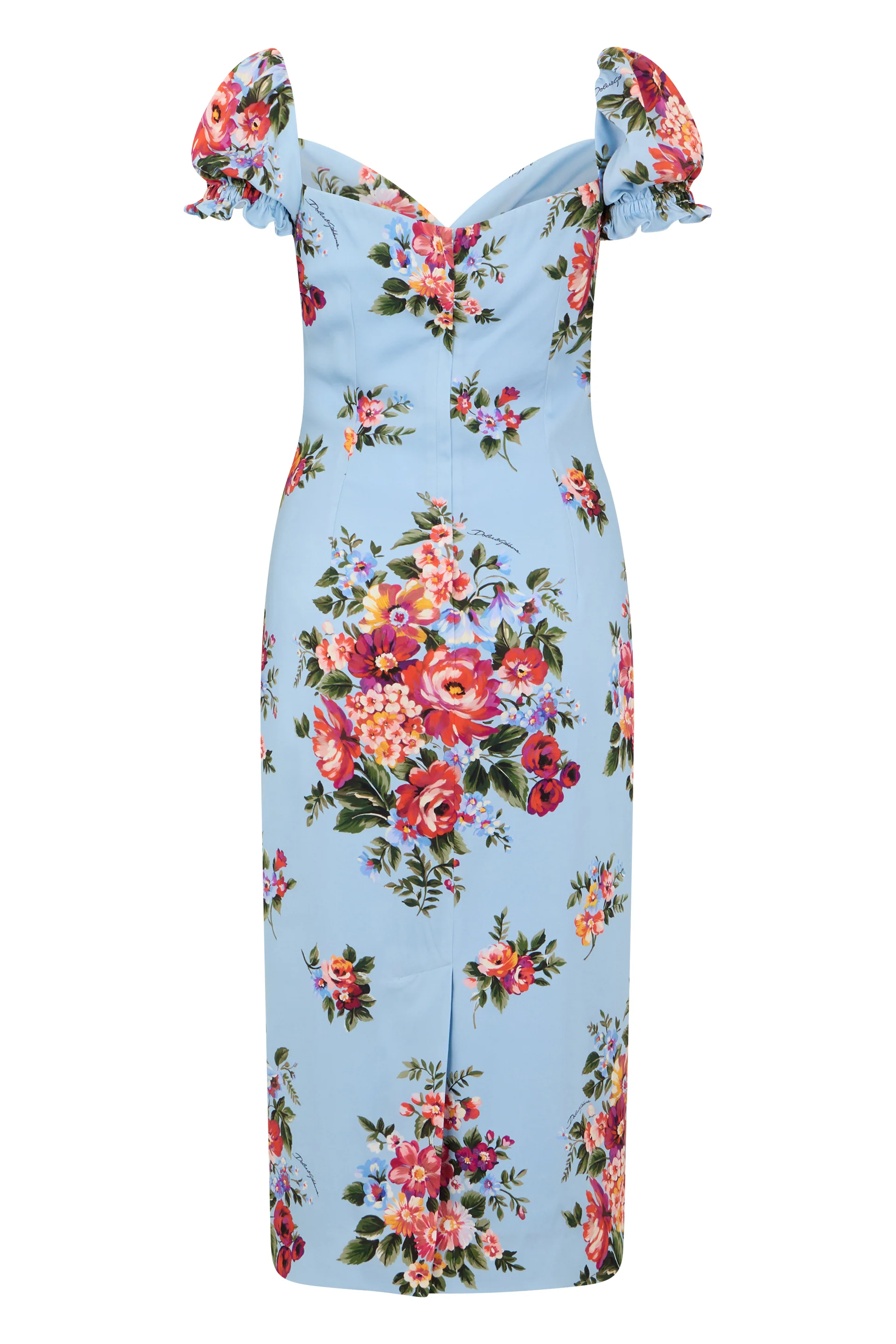 Dolce & Gabbana Floral Silk Dress with Elegant Design - Image 2