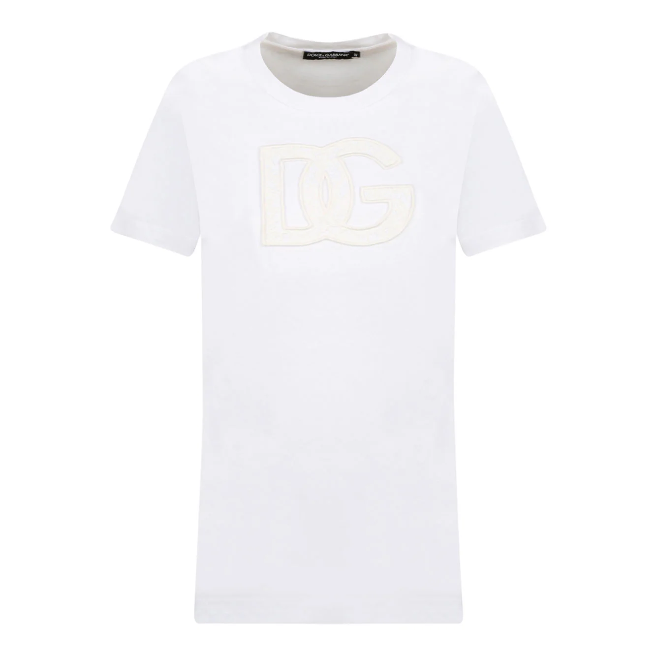 DOLCE & GABBANA Jersey T-shirt with DG Logo Patch - Image 3