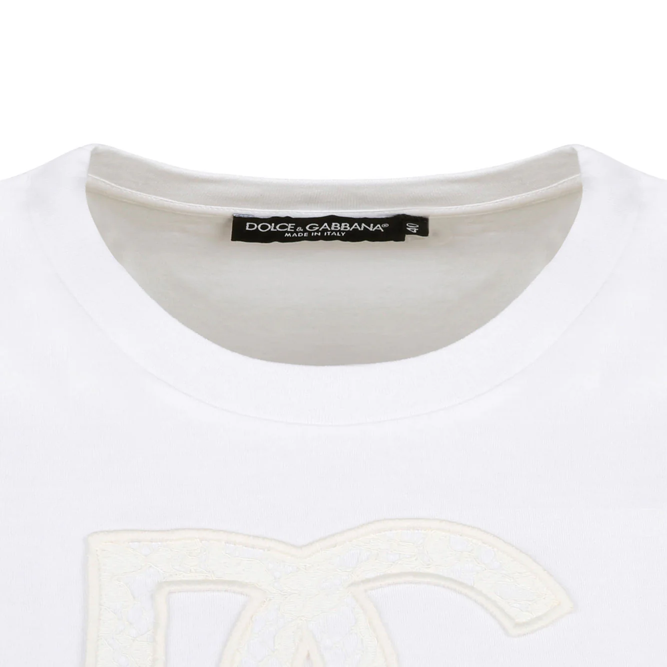 DOLCE & GABBANA Jersey T-shirt with DG Logo Patch - Image 5