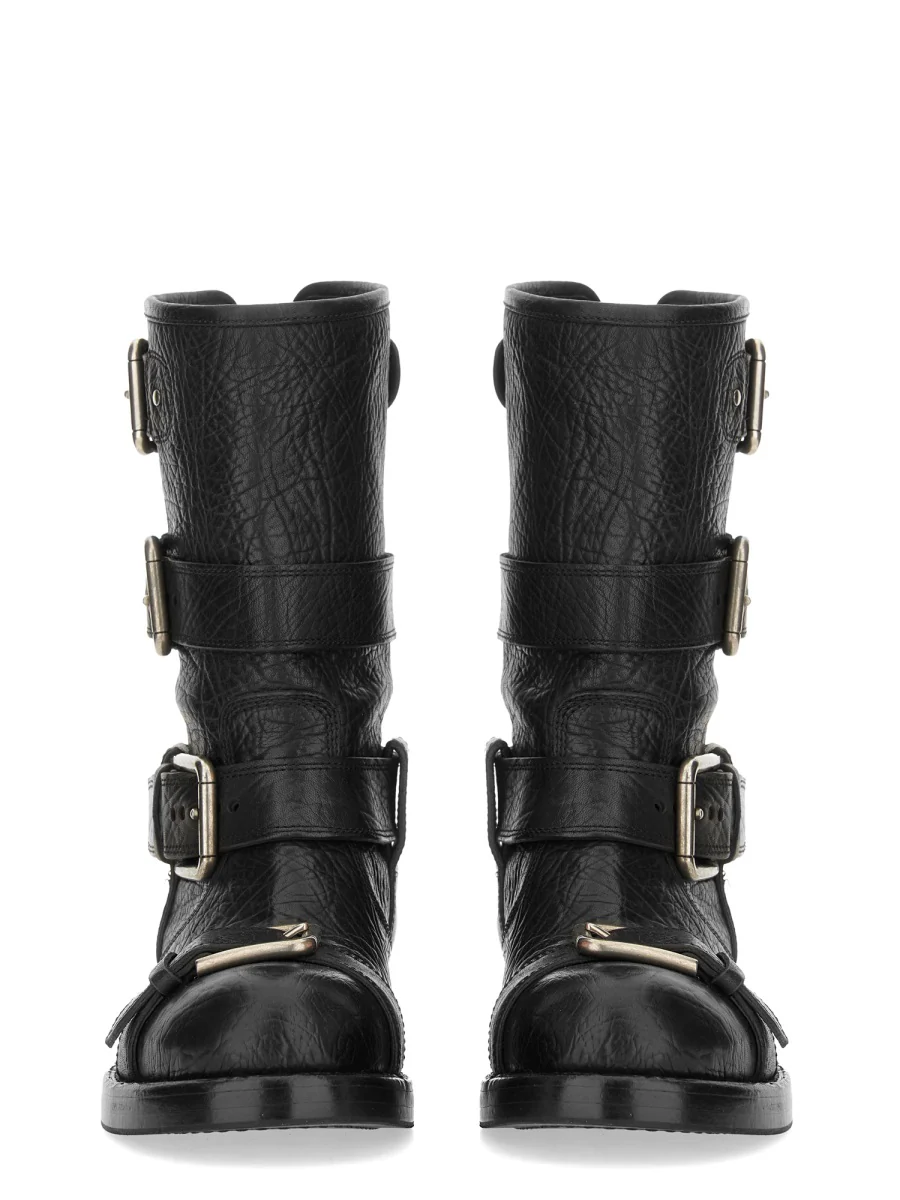 DOLCE & GABBANA Leather Ankle Boots for Women - Image 3