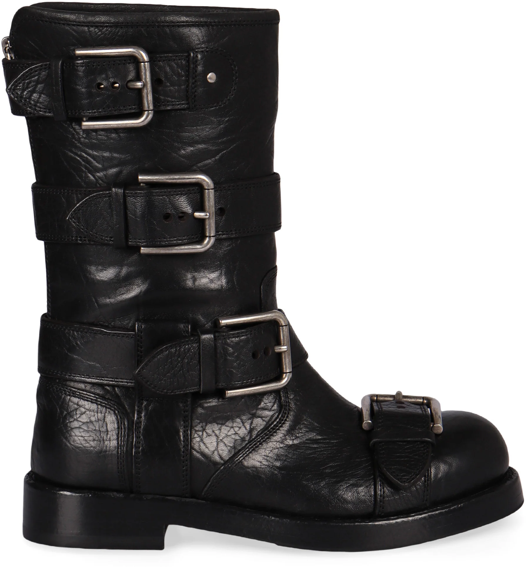 DOLCE & GABBANA Leather Ankle Boots for Women - Image 6
