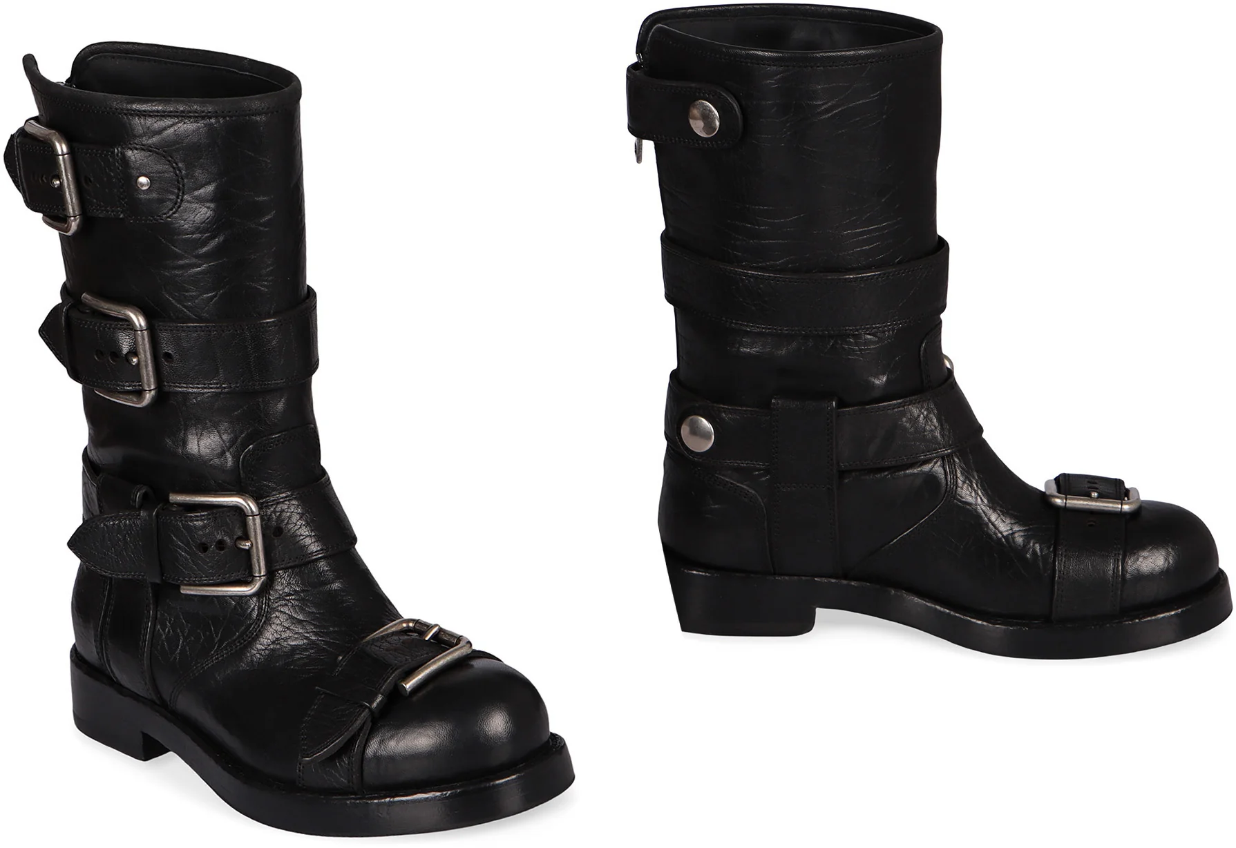 DOLCE & GABBANA Leather Ankle Boots for Women - Image 7