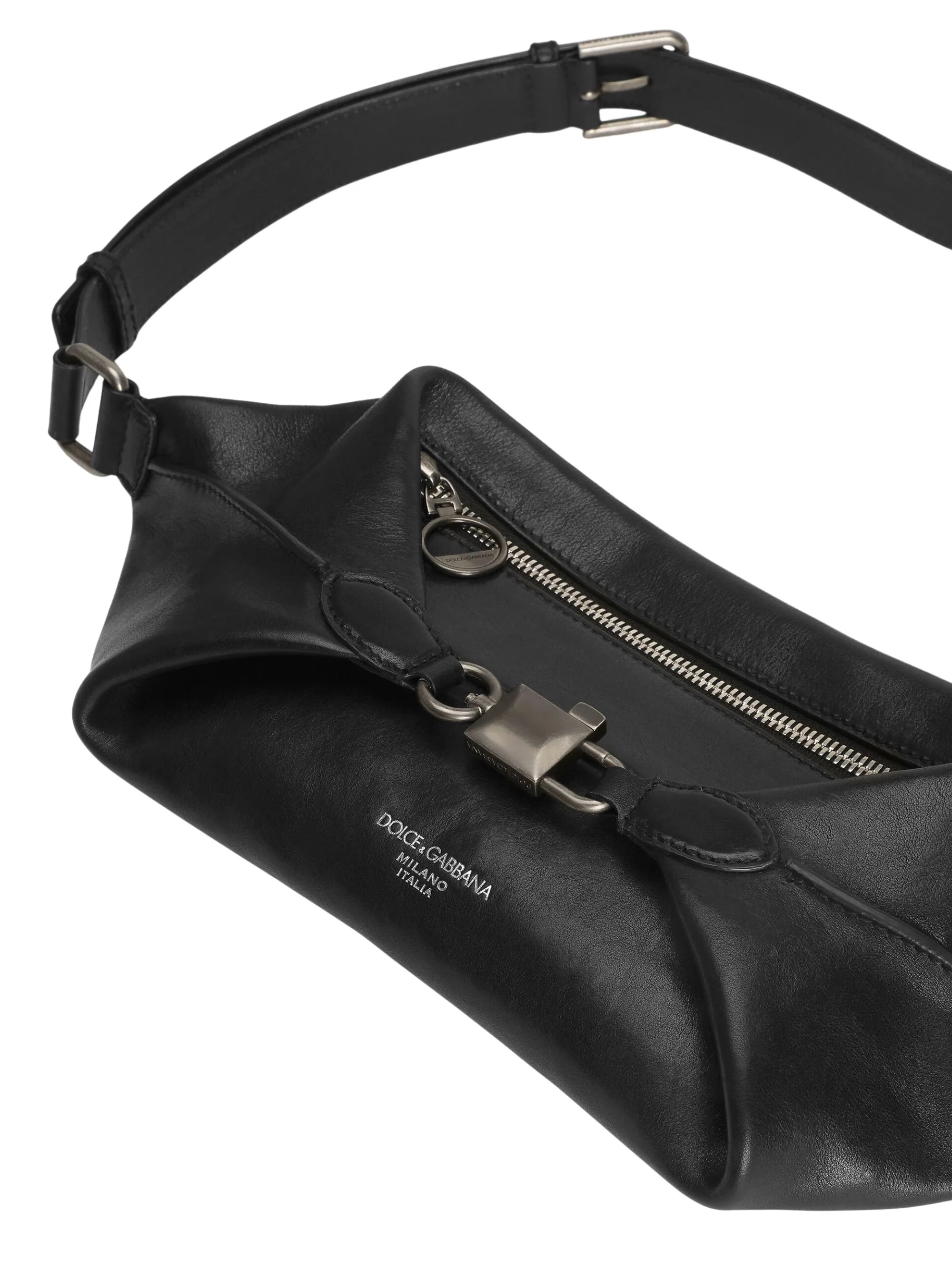 Dolce & Gabbana Lock Belt Bag in Tempesta Calfskin for Men - Image 3