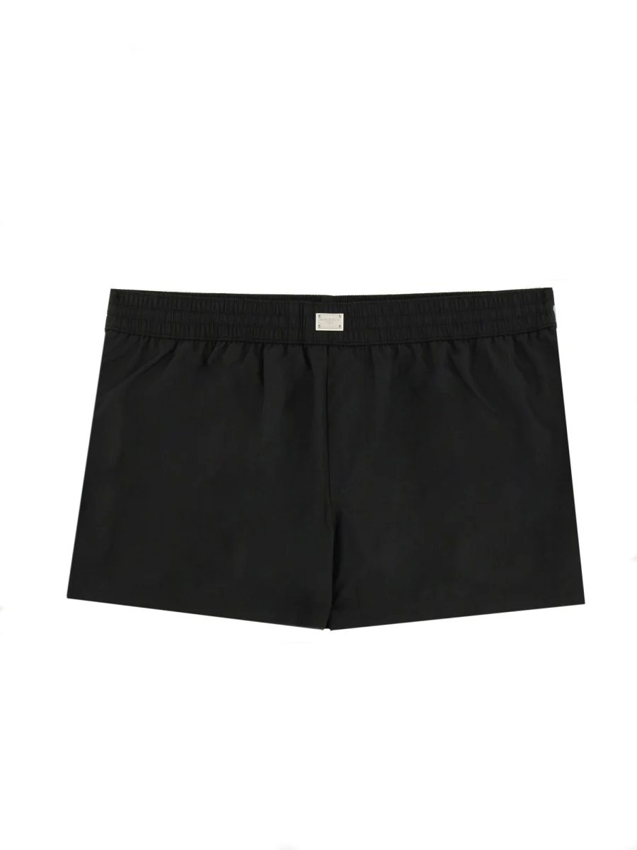 DOLCE & GABBANA Logo-plaque Swim Shorts - Image 6