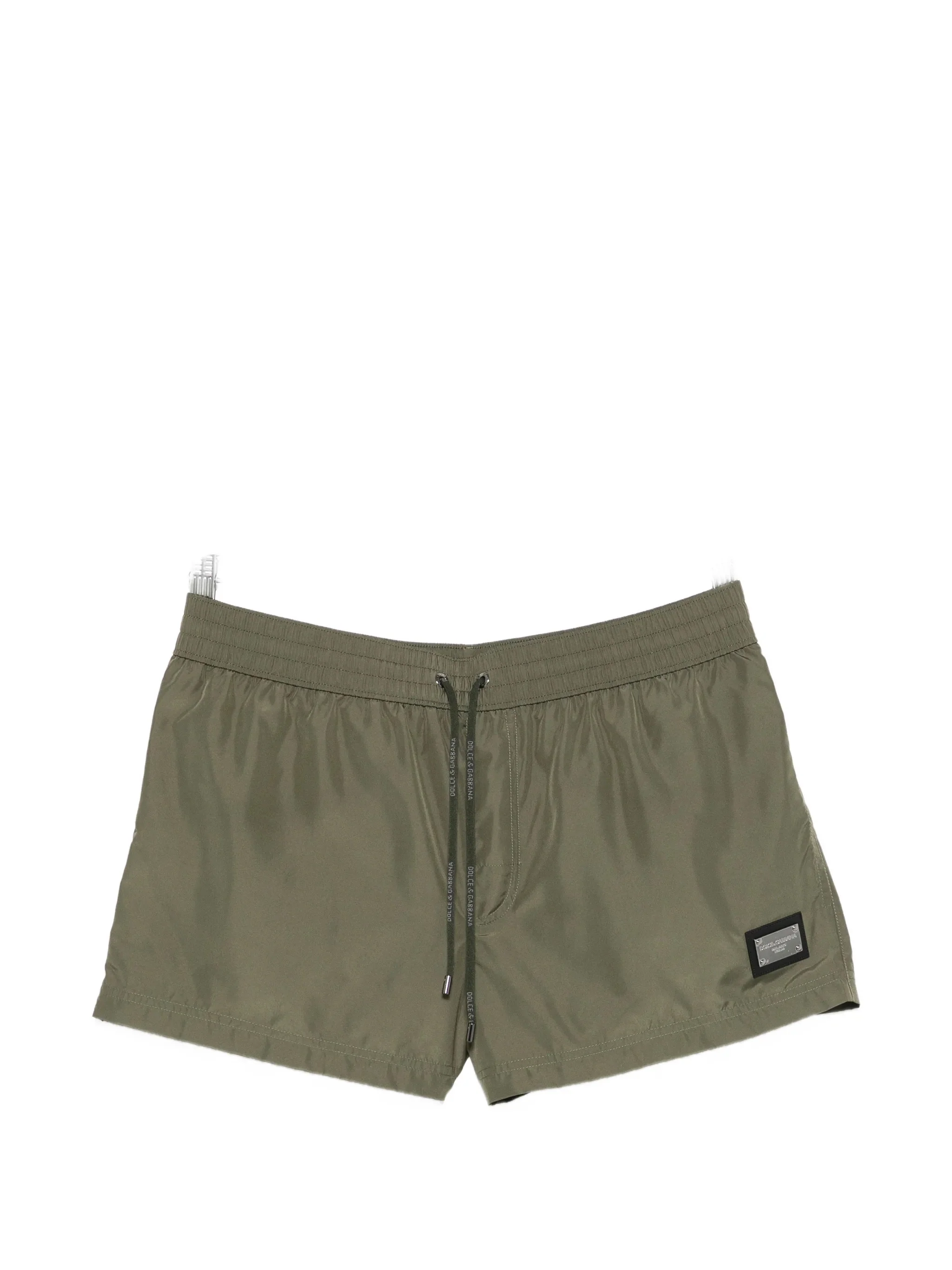 Dolce & Gabbana Men's Mini Stretch Waistband Shorts with Logo Tag