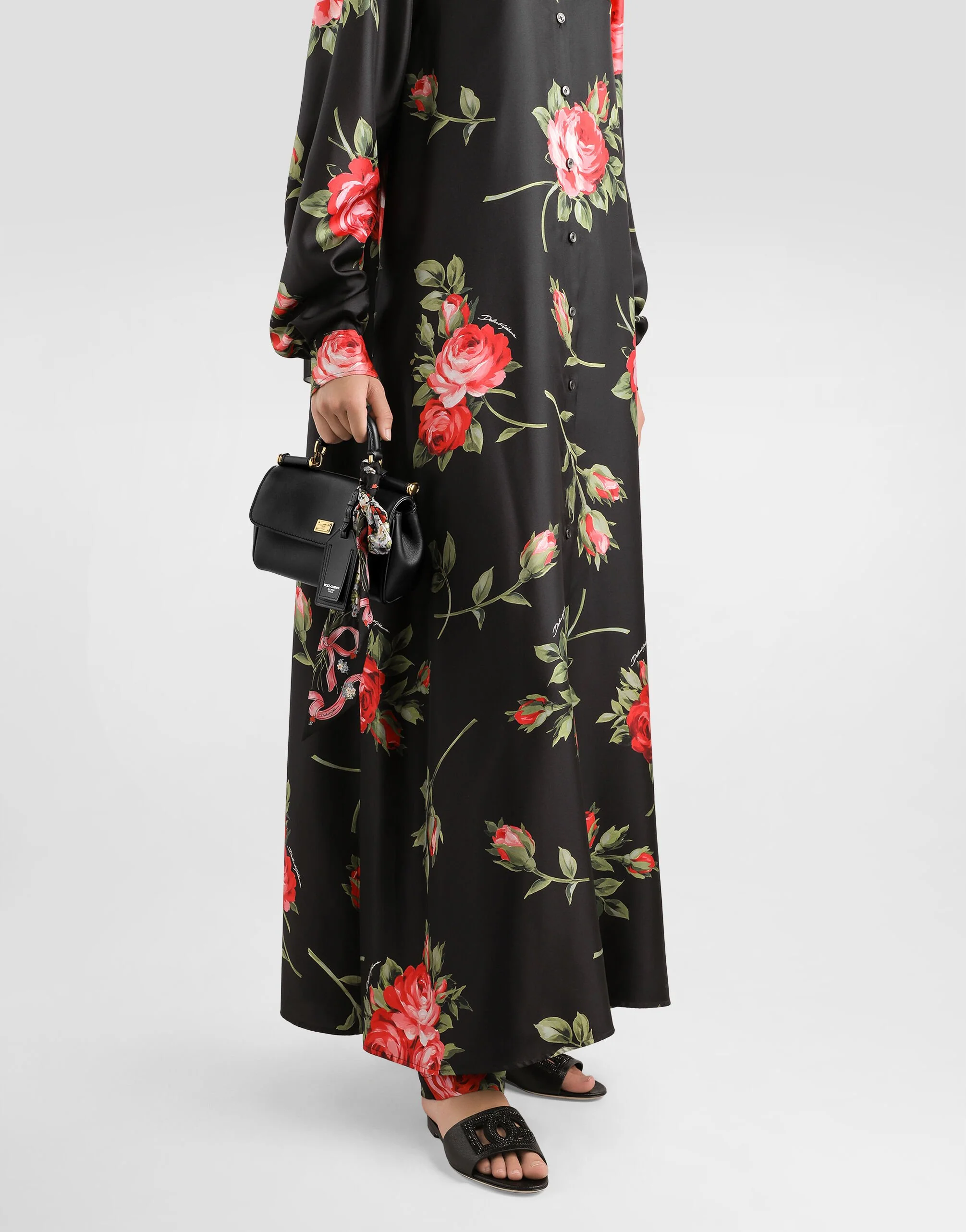 Dolce & Gabbana Mini Handbag with Tuck-in Closure and Vintage Accents - Image 3