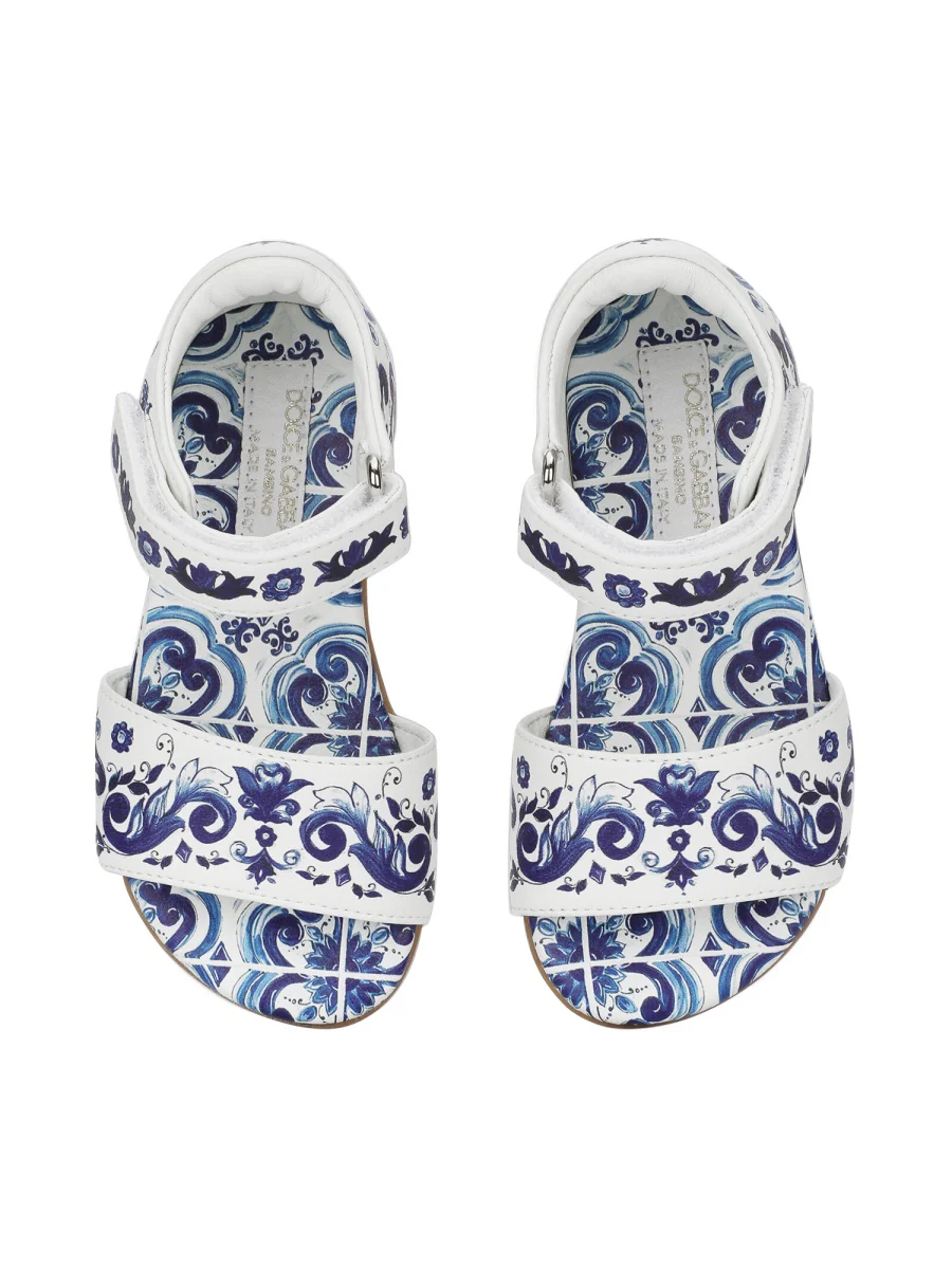 Dolce & Gabbana Mini Luxe Lamb Leather Sandals - Image 4