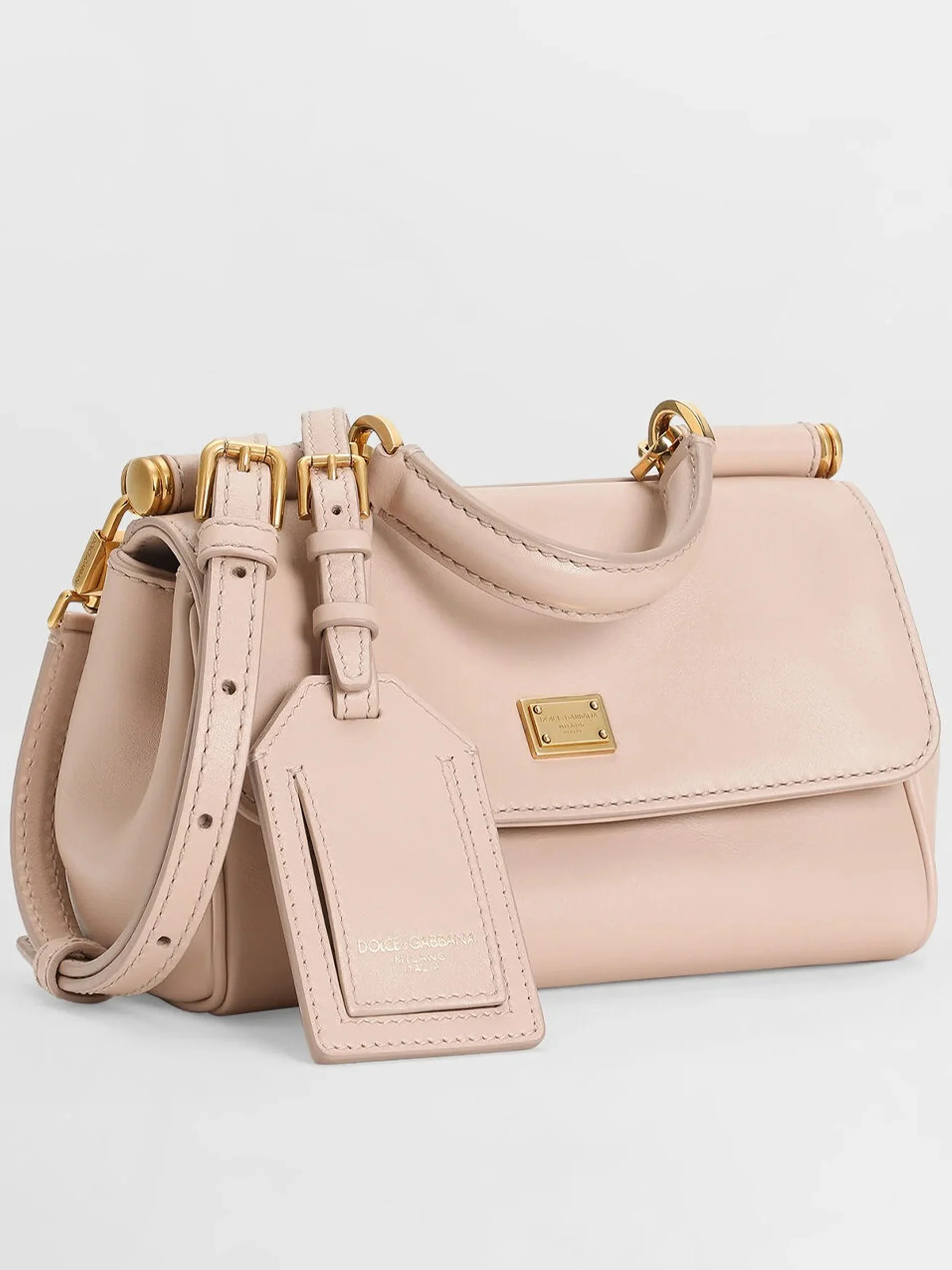 DOLCE & GABBANA My Sicily Mini Plongé Calfskin Handbag - Image 7