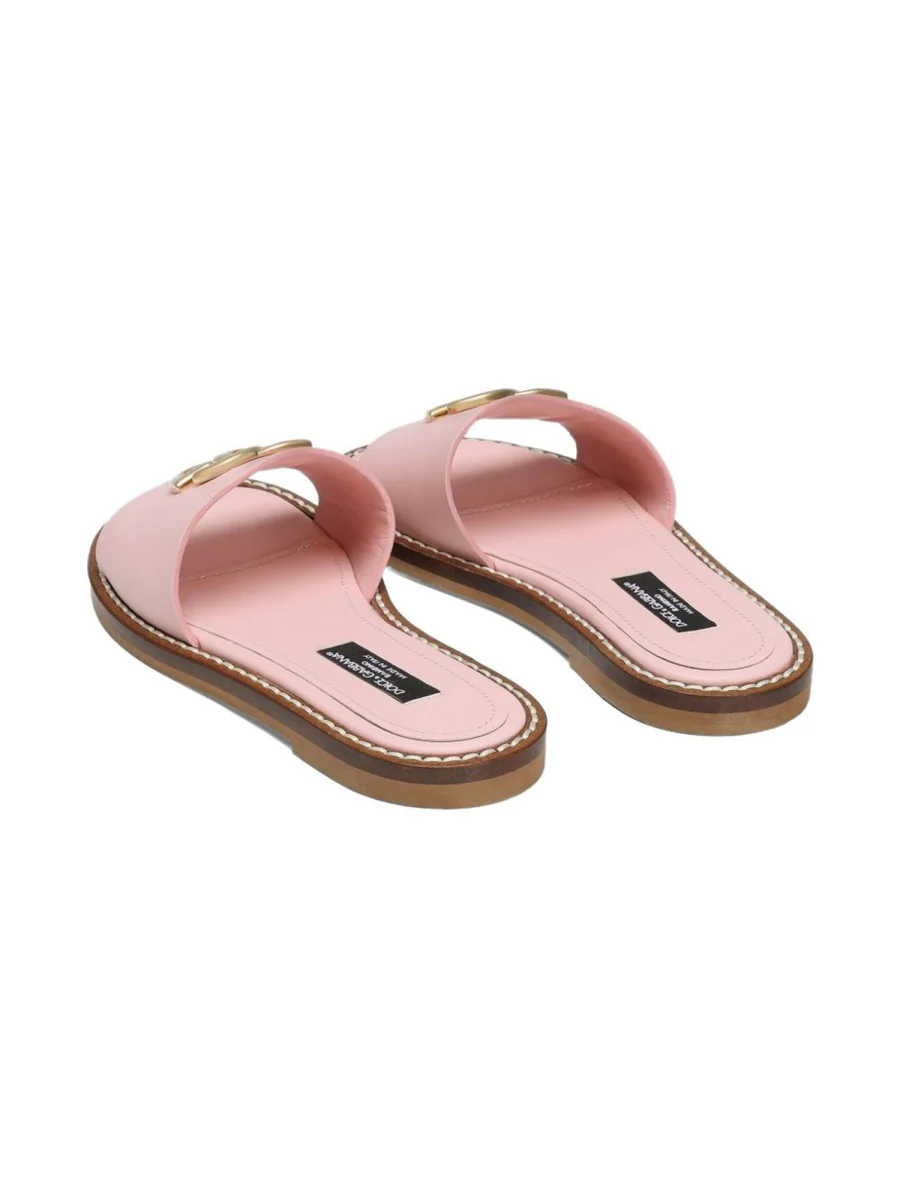 DOLCE & GABBANA Nappa Leather Flat Slippers - Image 3