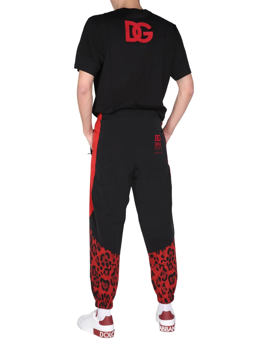 DOLCE & GABBANA Nylon Trouser with Animalier Print - Image 2