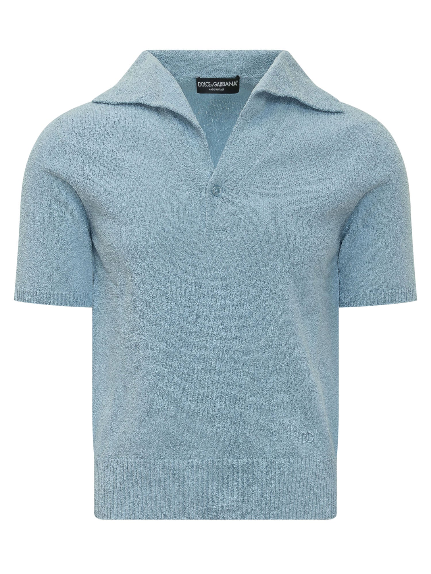 Dolce & Gabbana Polished Polo with Neck Detail - Size 6