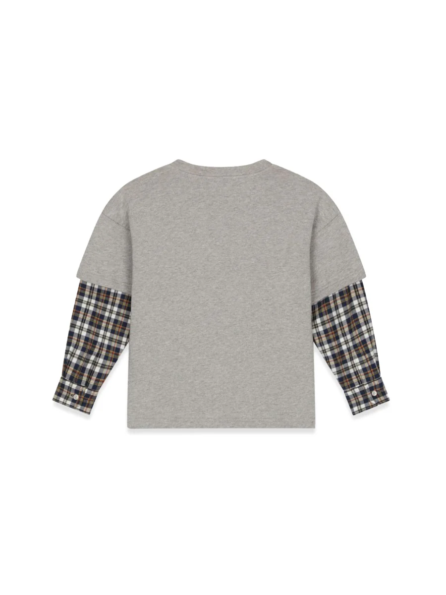 DOLCE & GABBANA Prairie Sleeve Check Mini T-Shirt for Boys - Image 2