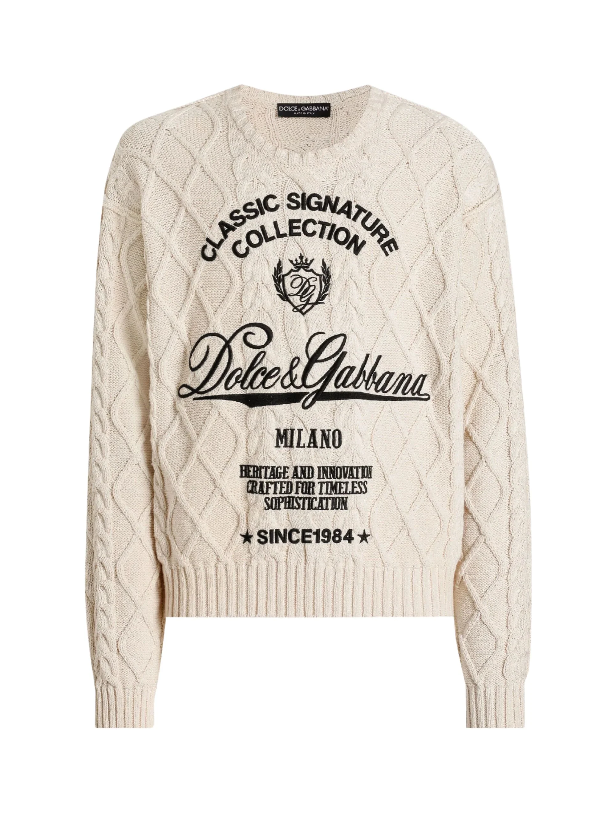 Dolce & Gabbana Pullover with Interwoven Pattern