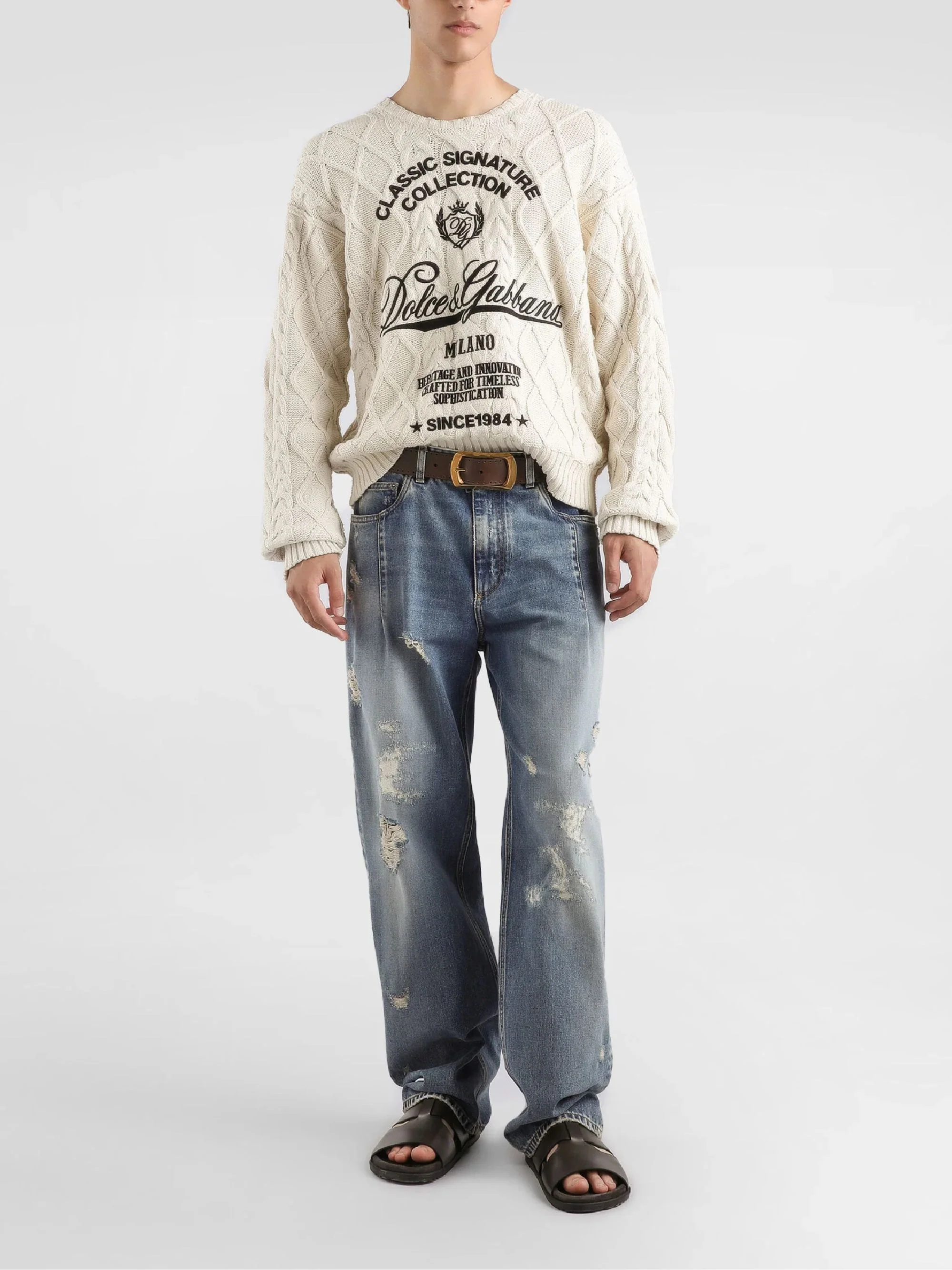 Dolce & Gabbana Pullover with Interwoven Pattern - Image 2