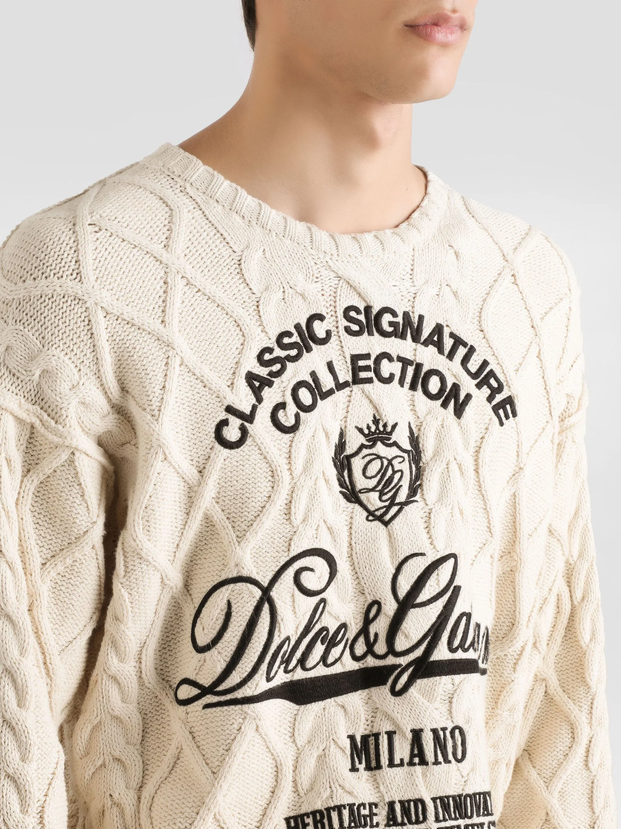 Dolce & Gabbana Pullover with Interwoven Pattern - Image 4