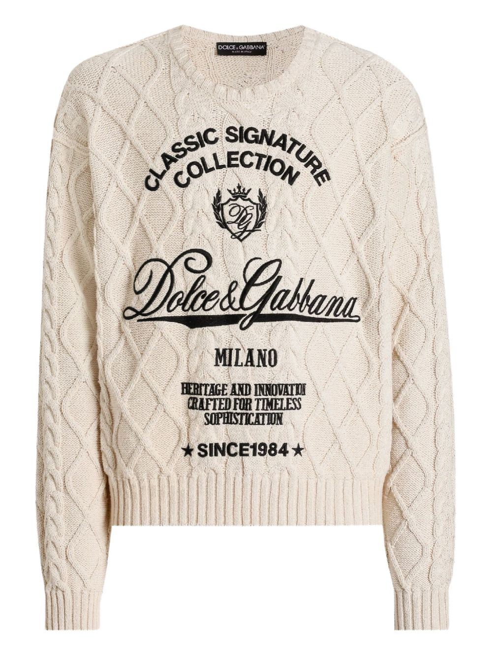 Dolce & Gabbana Pullover with Interwoven Pattern - Image 5