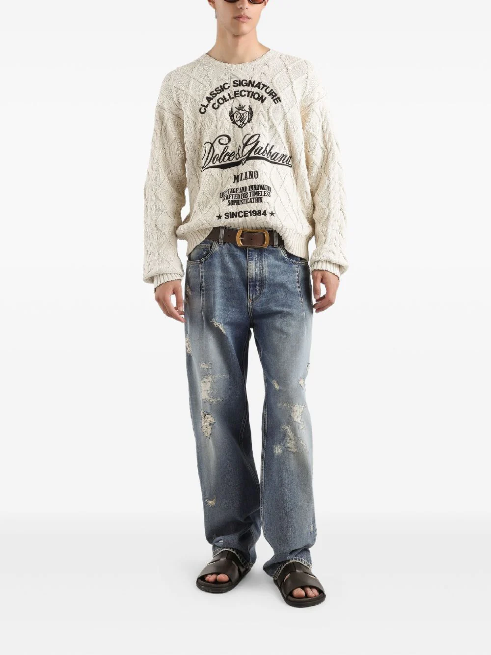 Dolce & Gabbana Pullover with Interwoven Pattern - Image 7