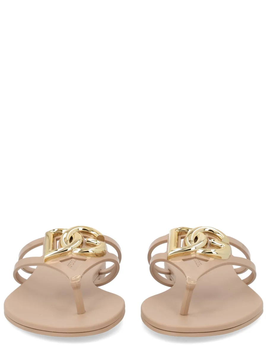 DOLCE & GABBANA Rubber Beachwear Slides with Logo for Women - Image 3