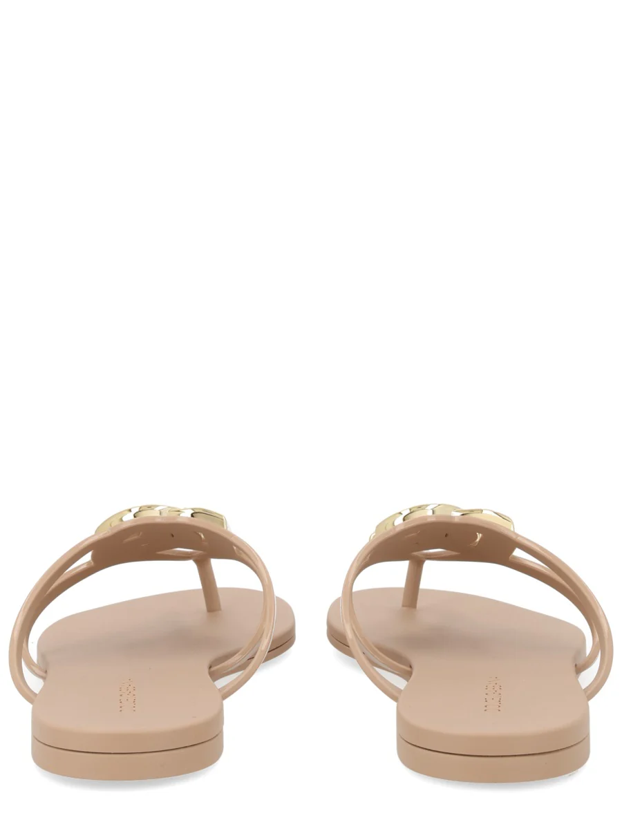 DOLCE & GABBANA Rubber Beachwear Slides with Logo for Women - Image 4