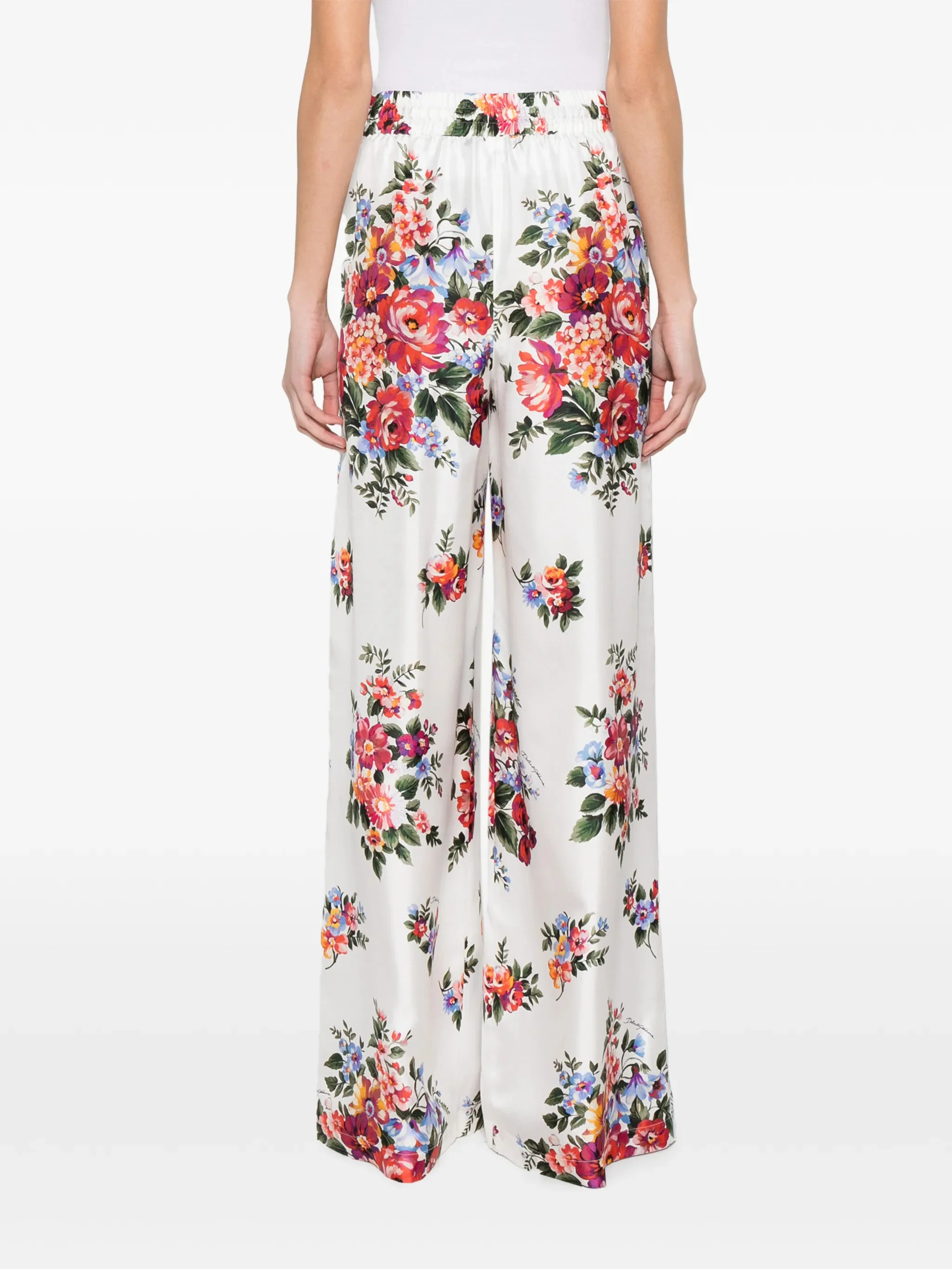 Dolce & Gabbana Silk Drawstring Waistband Pants - Size 40 - Image 4