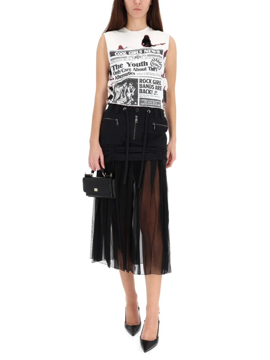 DOLCE & GABBANA Silk Midi Skirt - Image 6