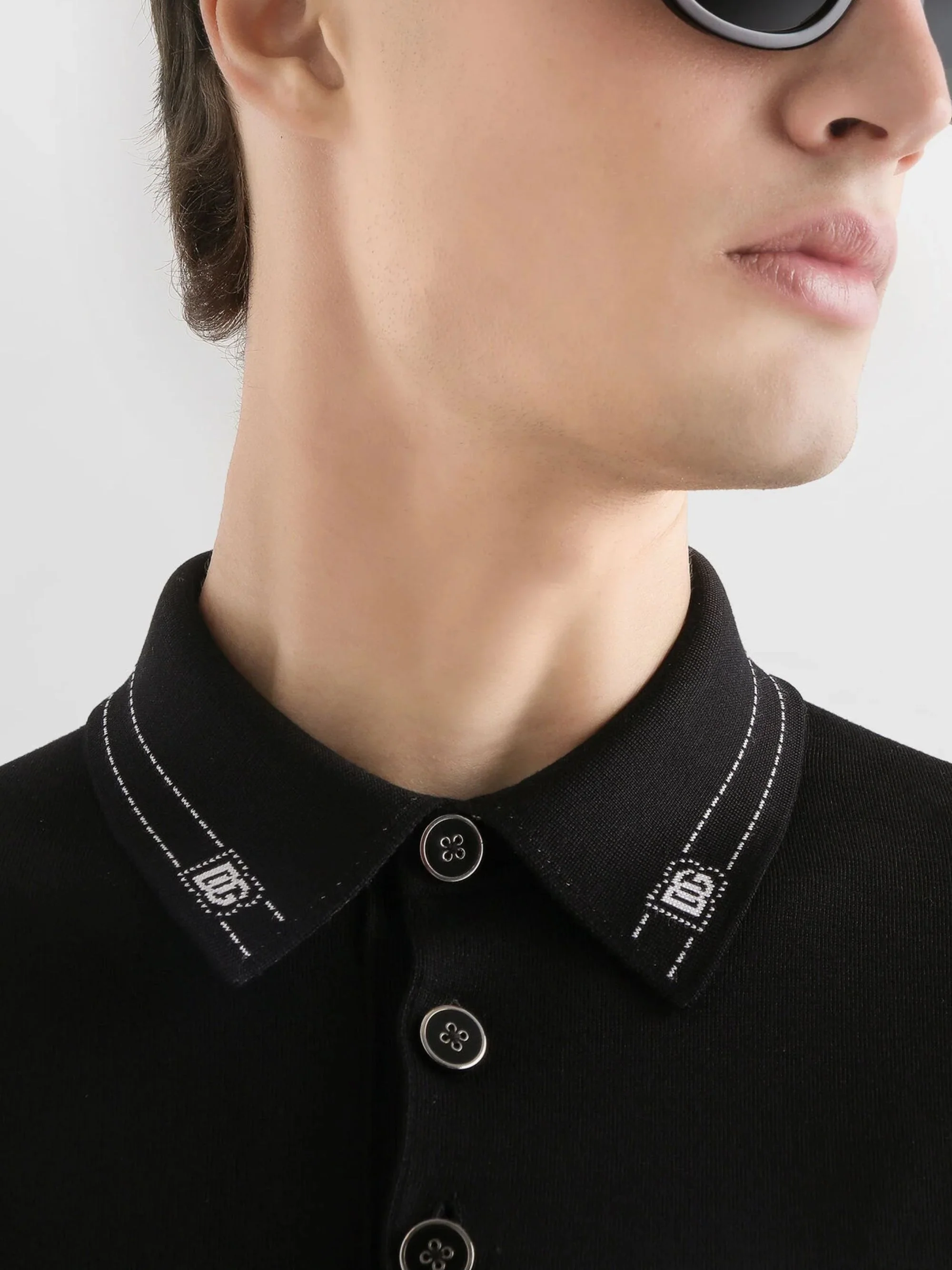 Dolce & Gabbana Silk Polo Shirt - Image 4
