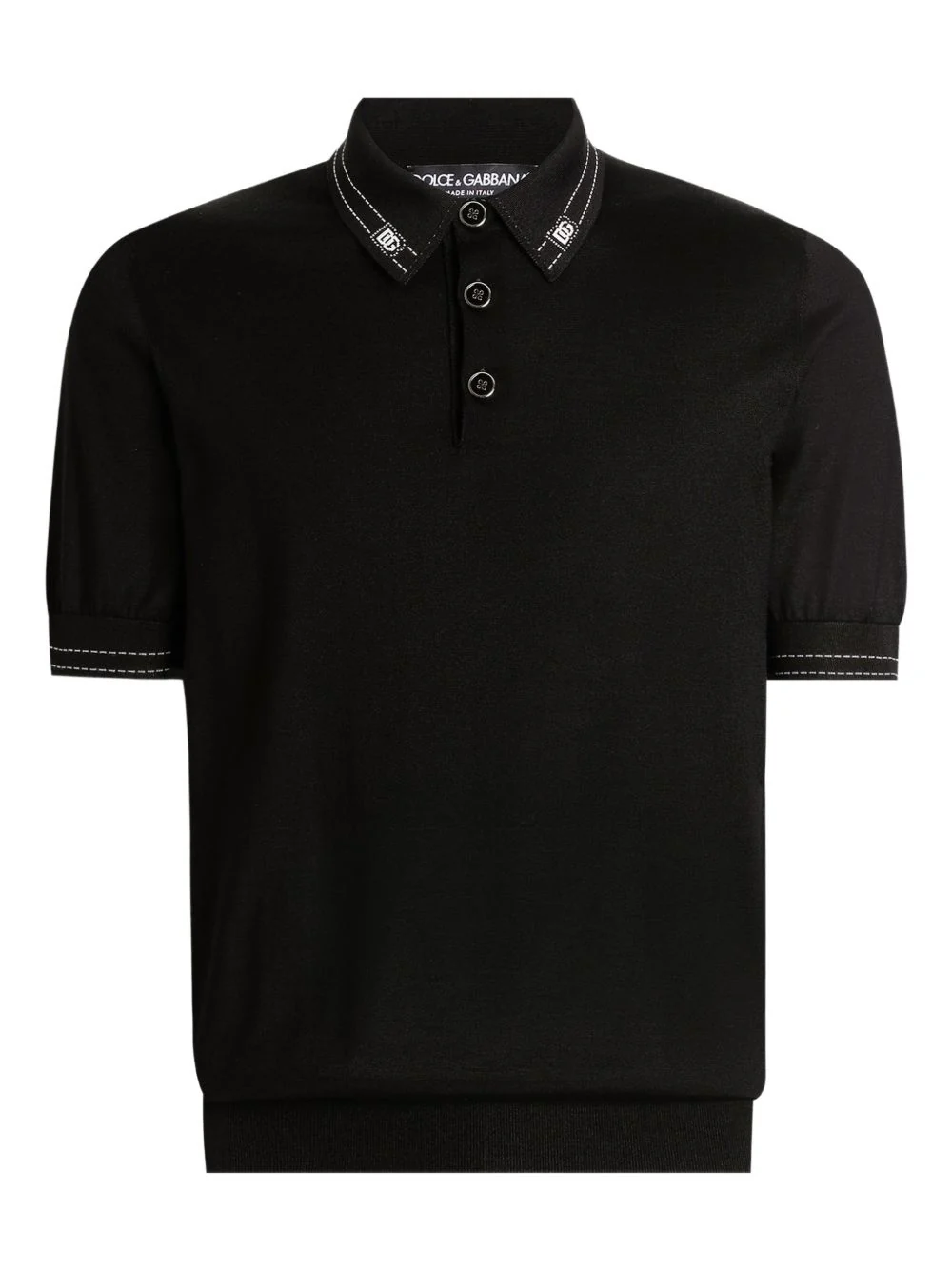 Dolce & Gabbana Silk Polo Shirt - Image 5