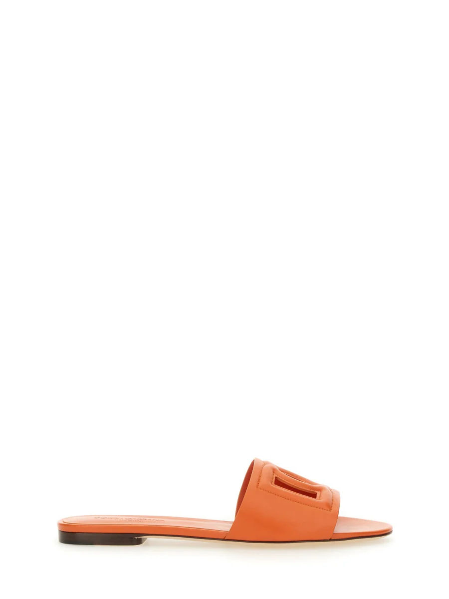 Dolce & Gabbana Sleek Logo Flat Sandals for Women - Image 2
