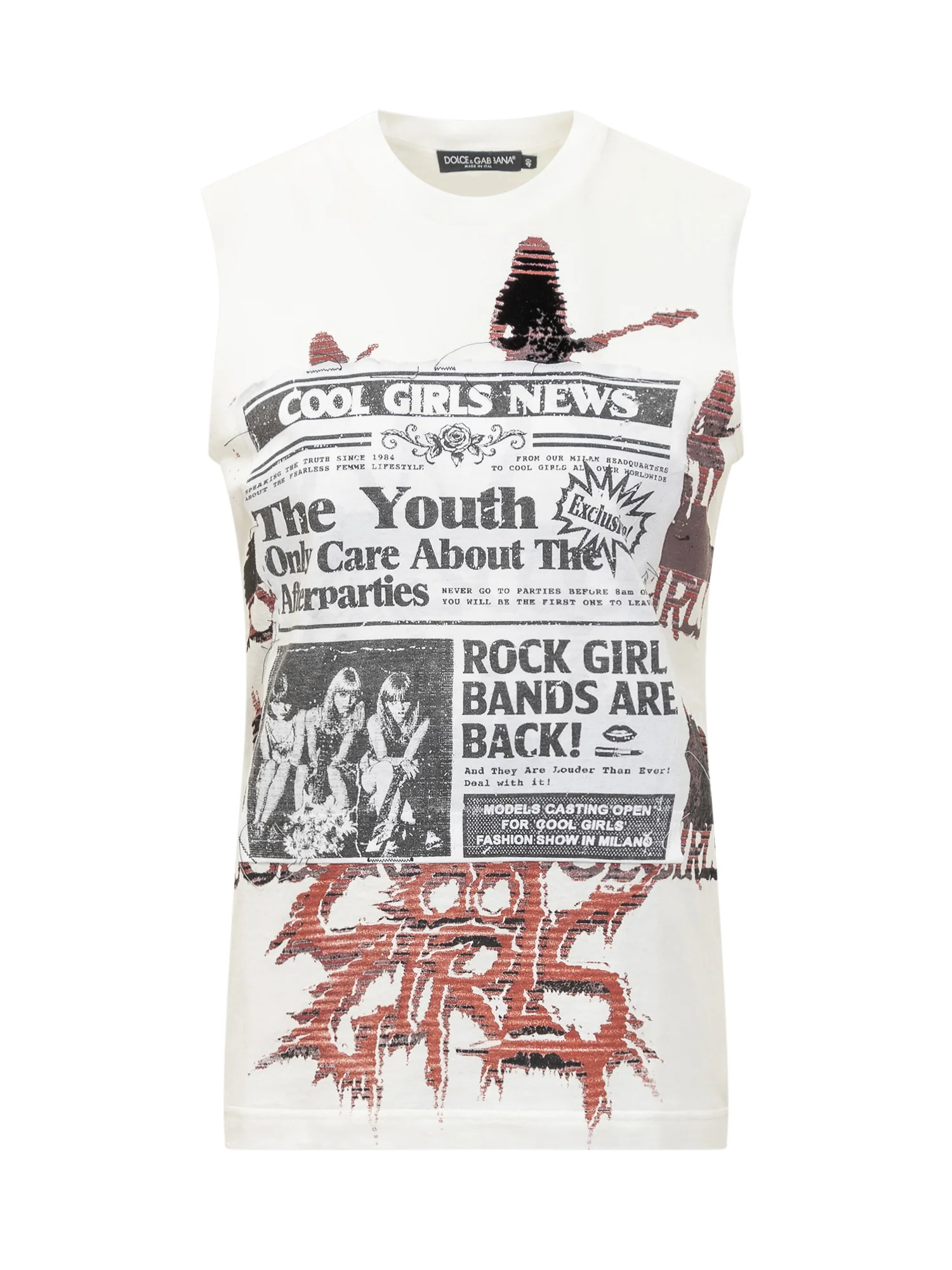 Dolce & Gabbana Sleeveless Cool Girls Tank Top
