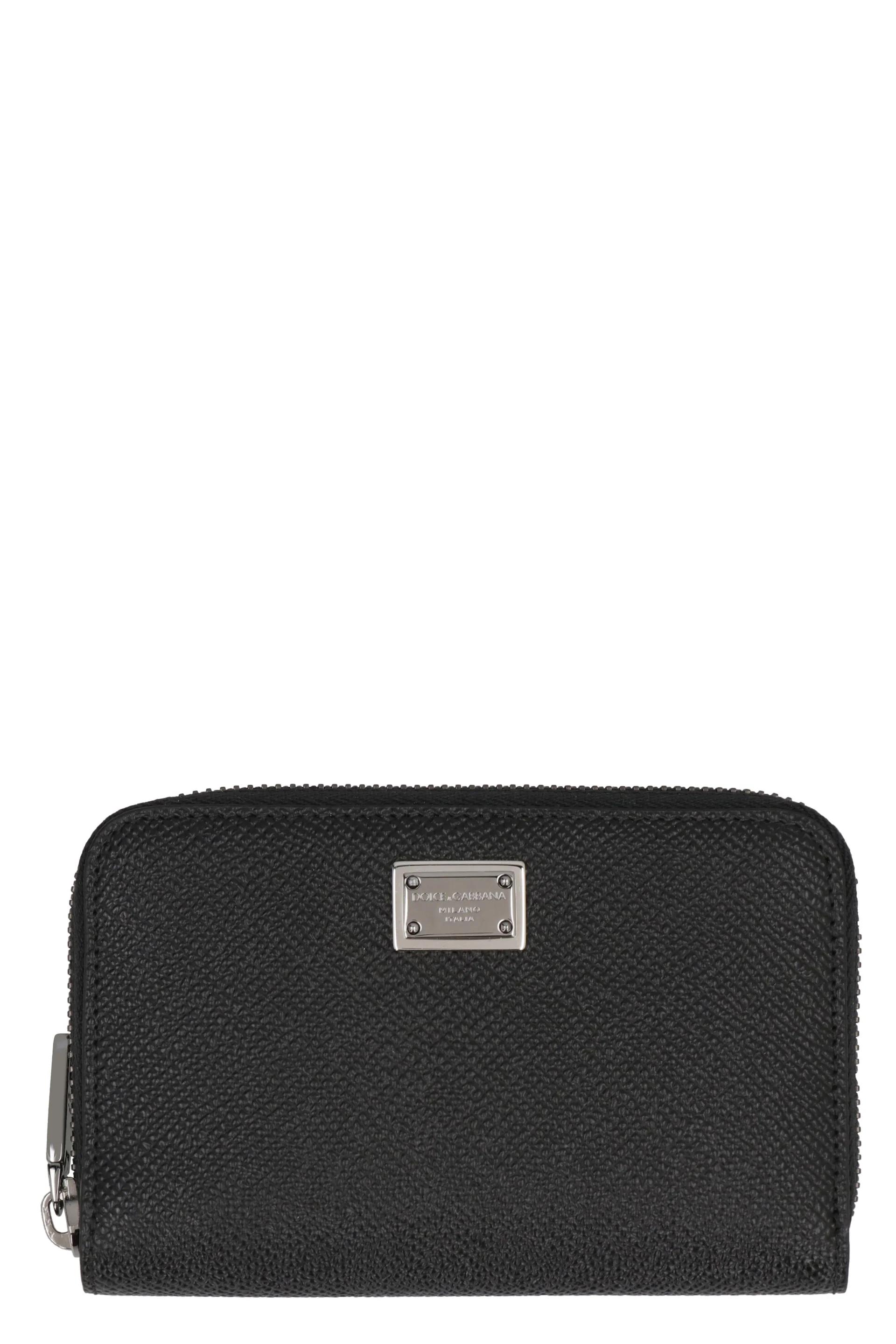 DOLCE & GABBANA Small Calfskin Zip-around Wallet with Logo Tag for Men - Image 7