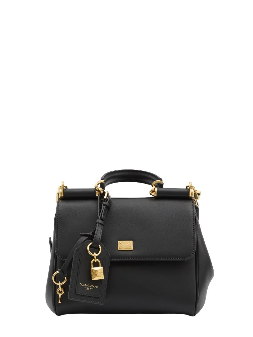 DOLCE & GABBANA Small My Sicily Handbag in Plongé Calfskin