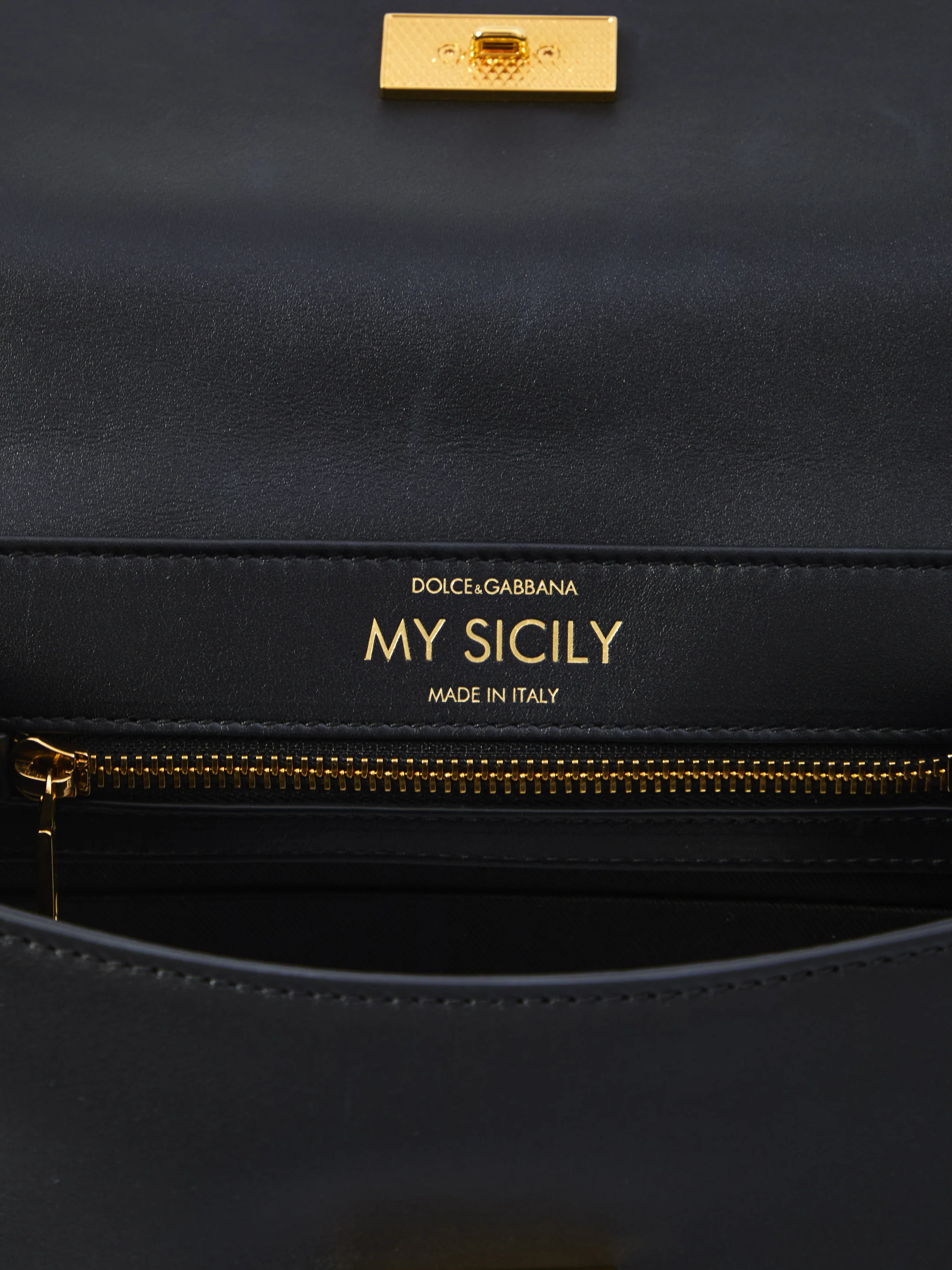 DOLCE & GABBANA Small My Sicily Handbag in Plongé Calfskin - Image 4